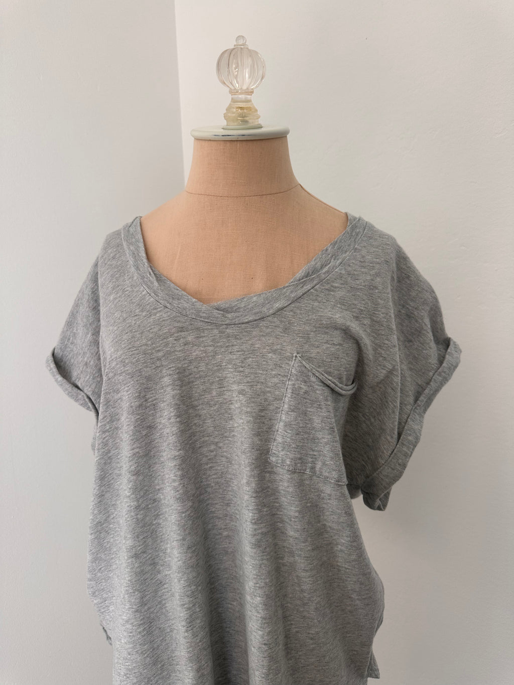 Gray Round Neck Tee (size small)
