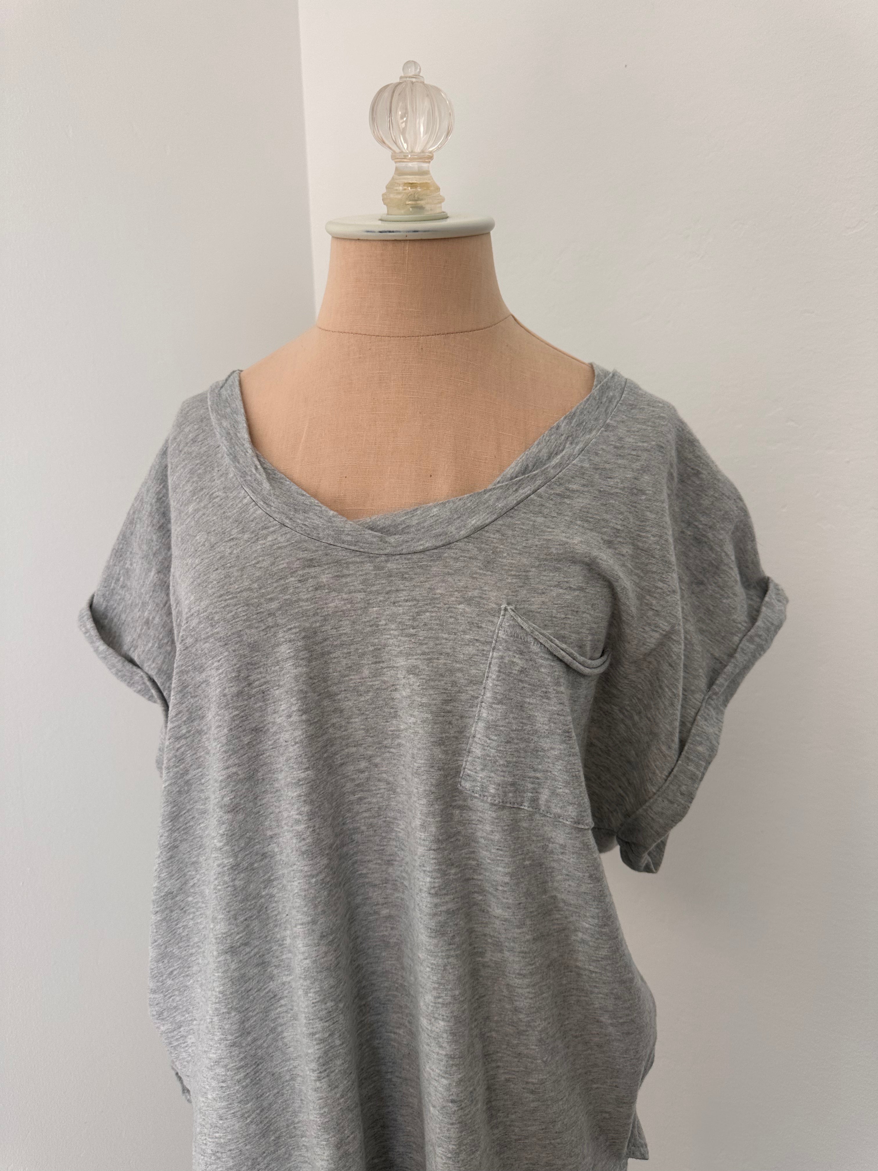 Gray Round Neck Tee (size small)