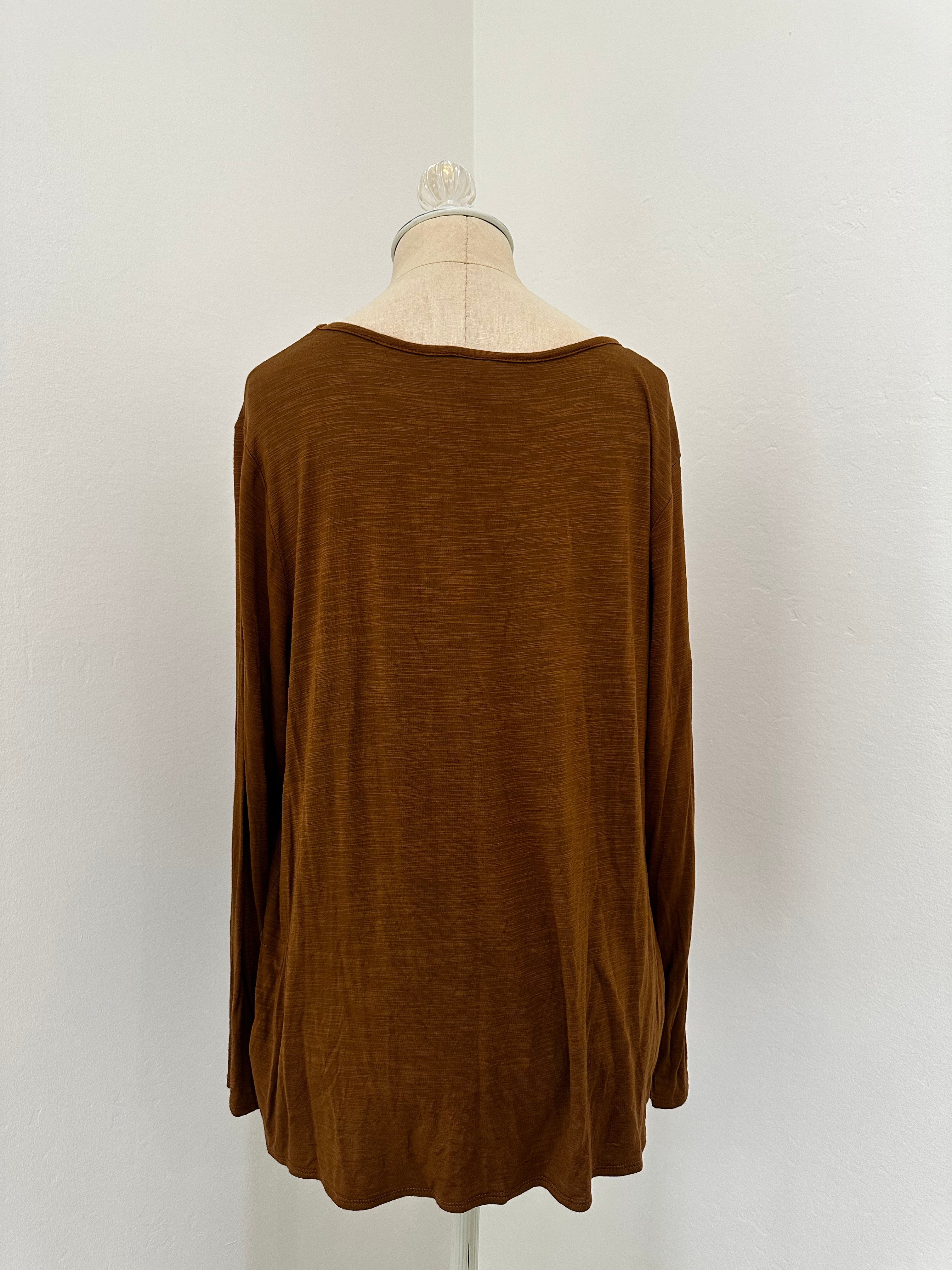 Brown long sleeve thsirt (size Large)