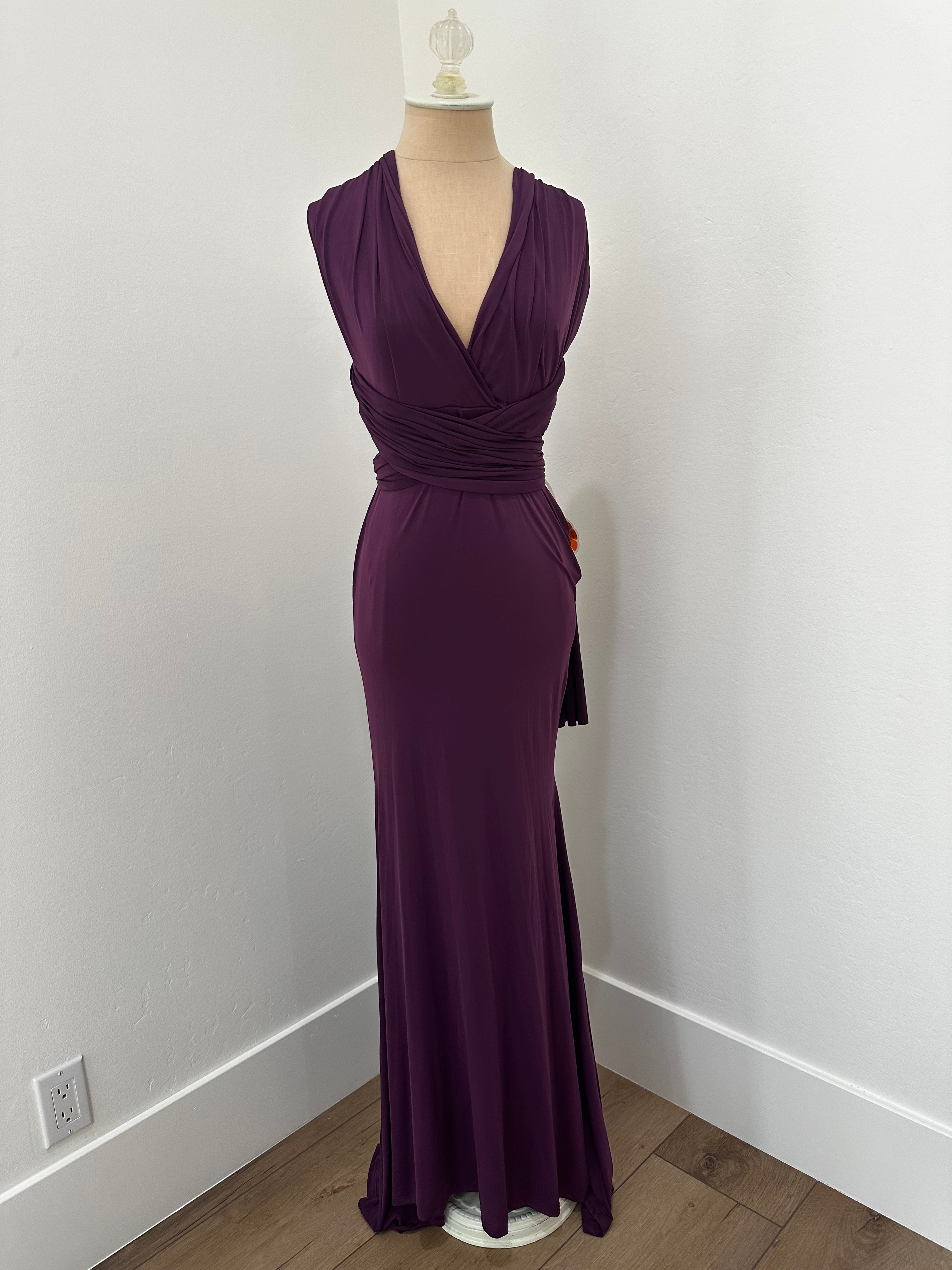 Wrap Purple Event Dress New with Tag (Size Large/Medium)