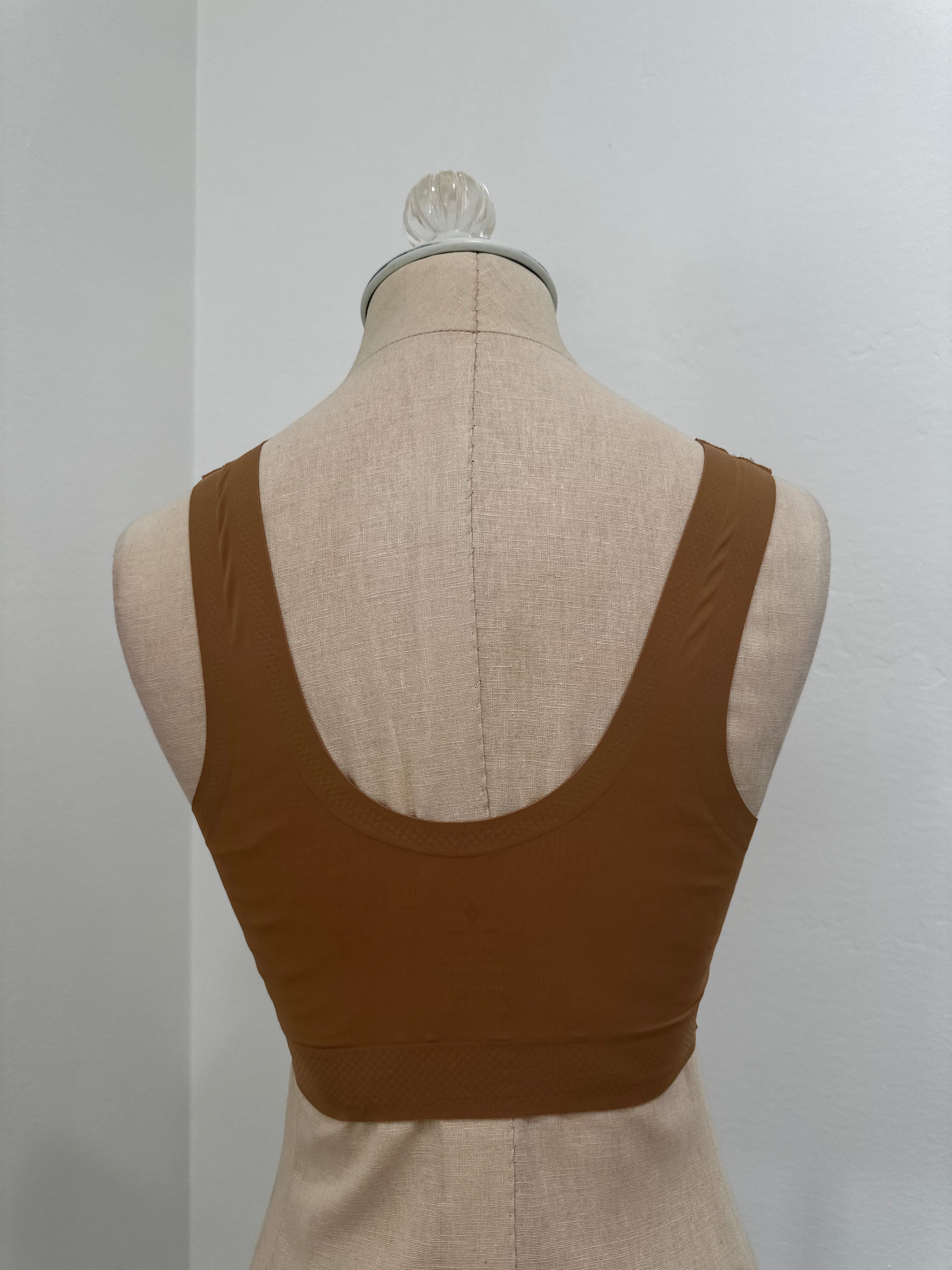 Tan NonAdjustable Bra Wireless (Size Small)