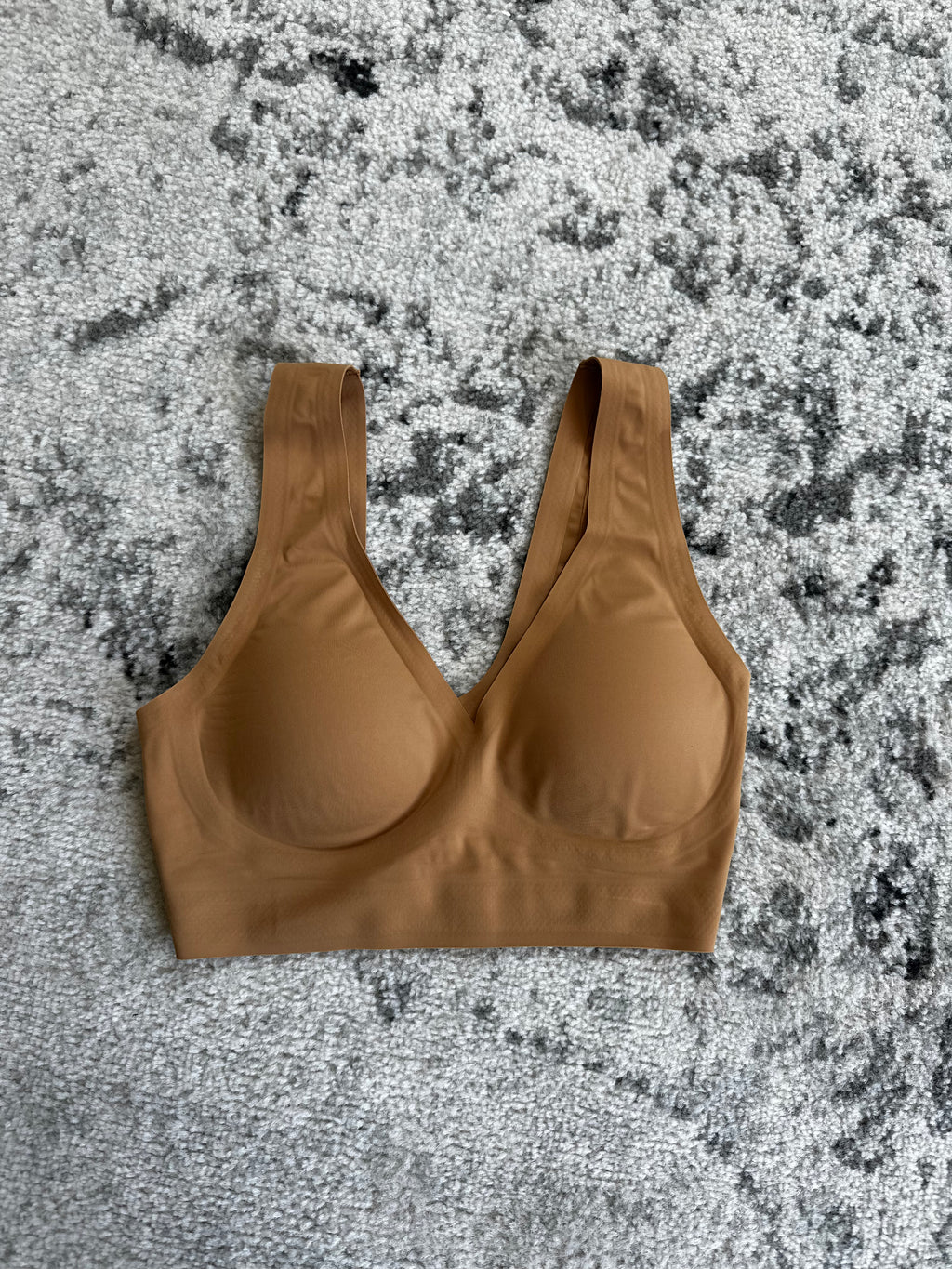 Tan NonAdjustable Bra Wireless (Size Small)