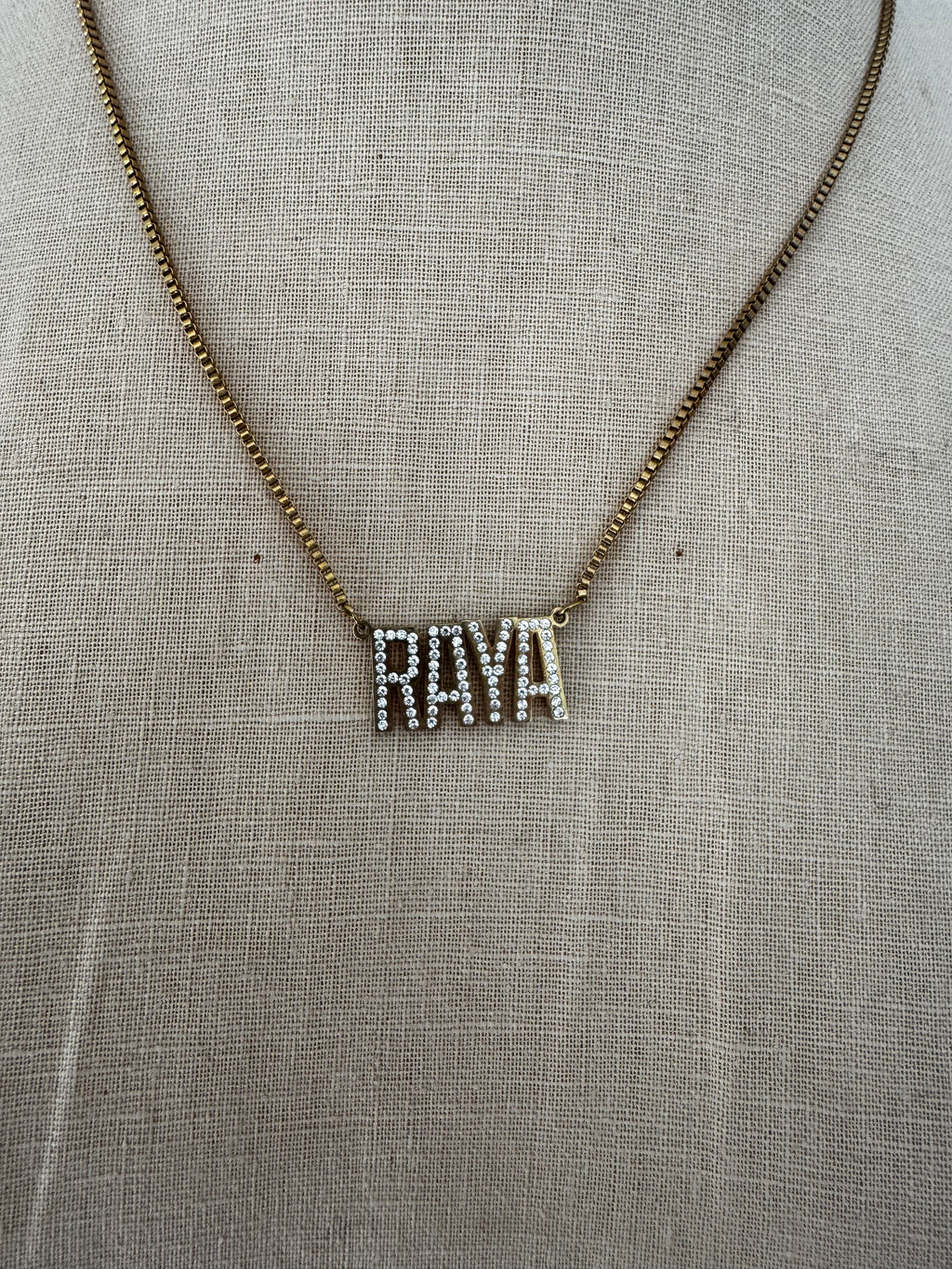 "RAYA" Gold Name Necklace