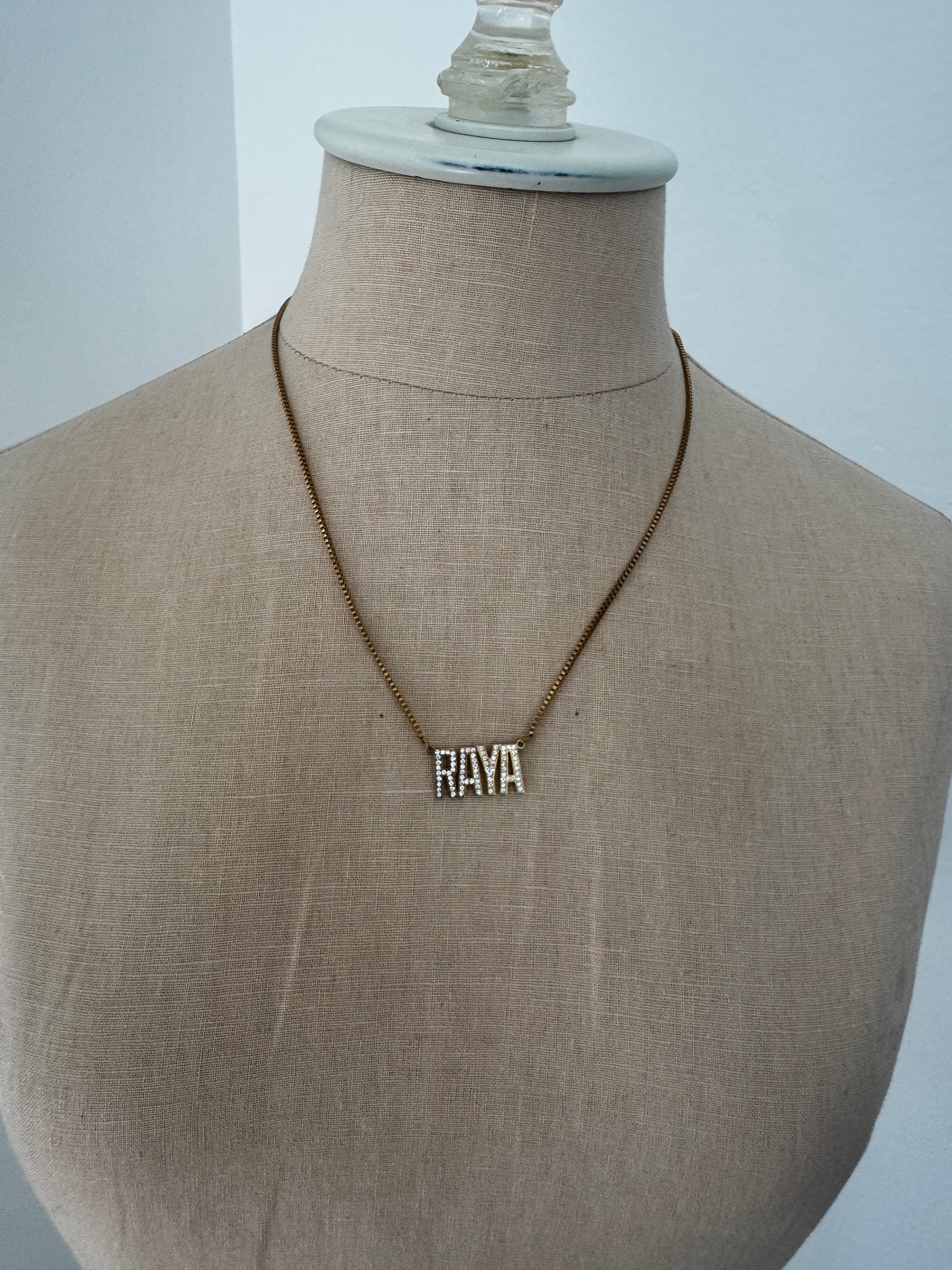 "RAYA" Gold Name Necklace