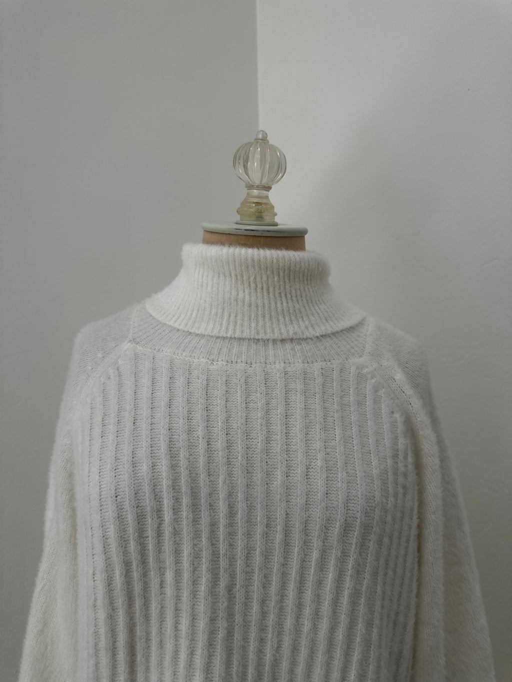 White Turtle Neck sweater Dress (size medium)