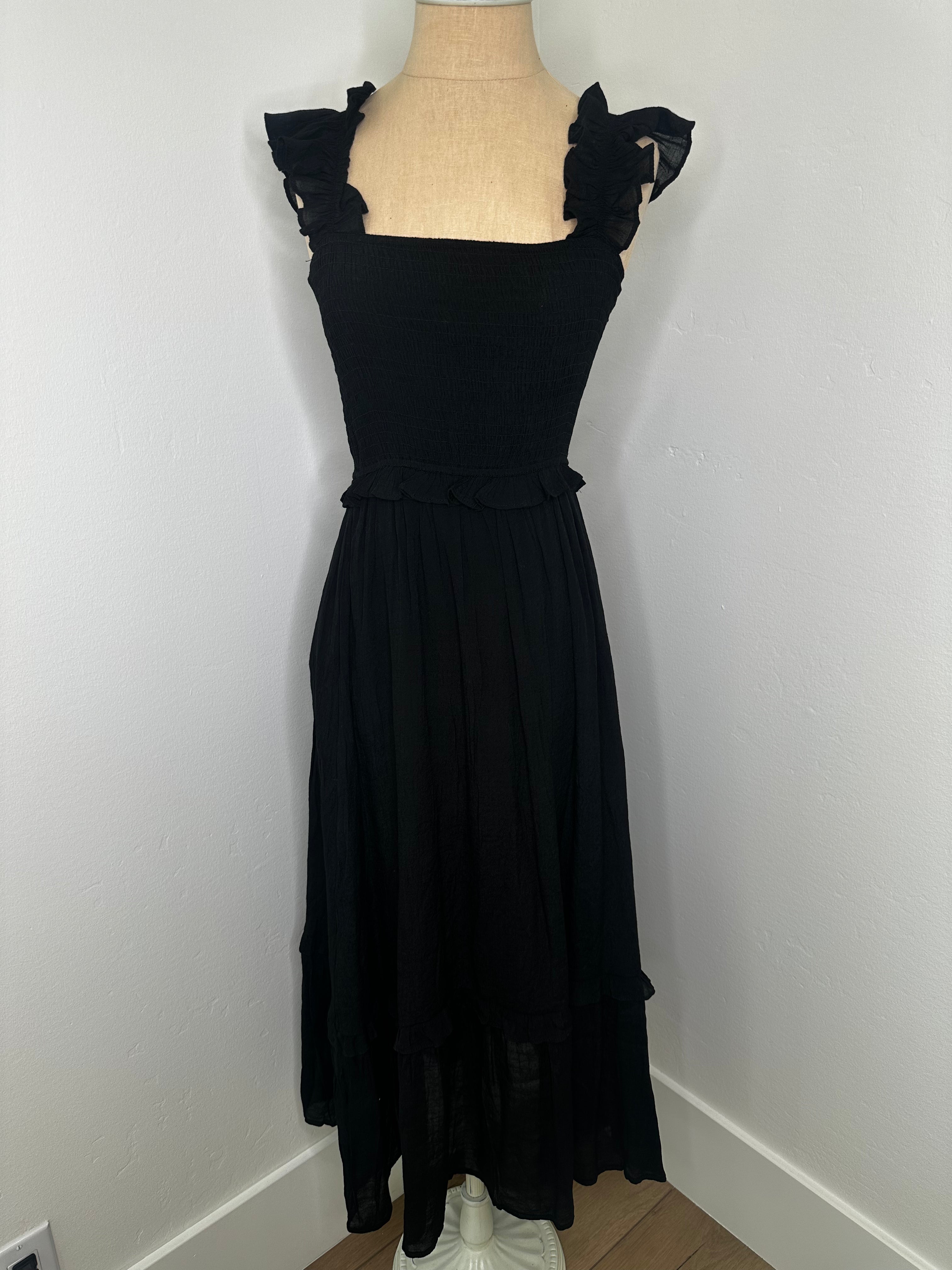 Black Maxi Dress Ankle Length (Size Small)