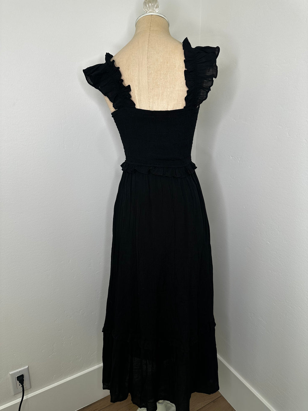 Black Maxi Dress Ankle Length (Size Small)