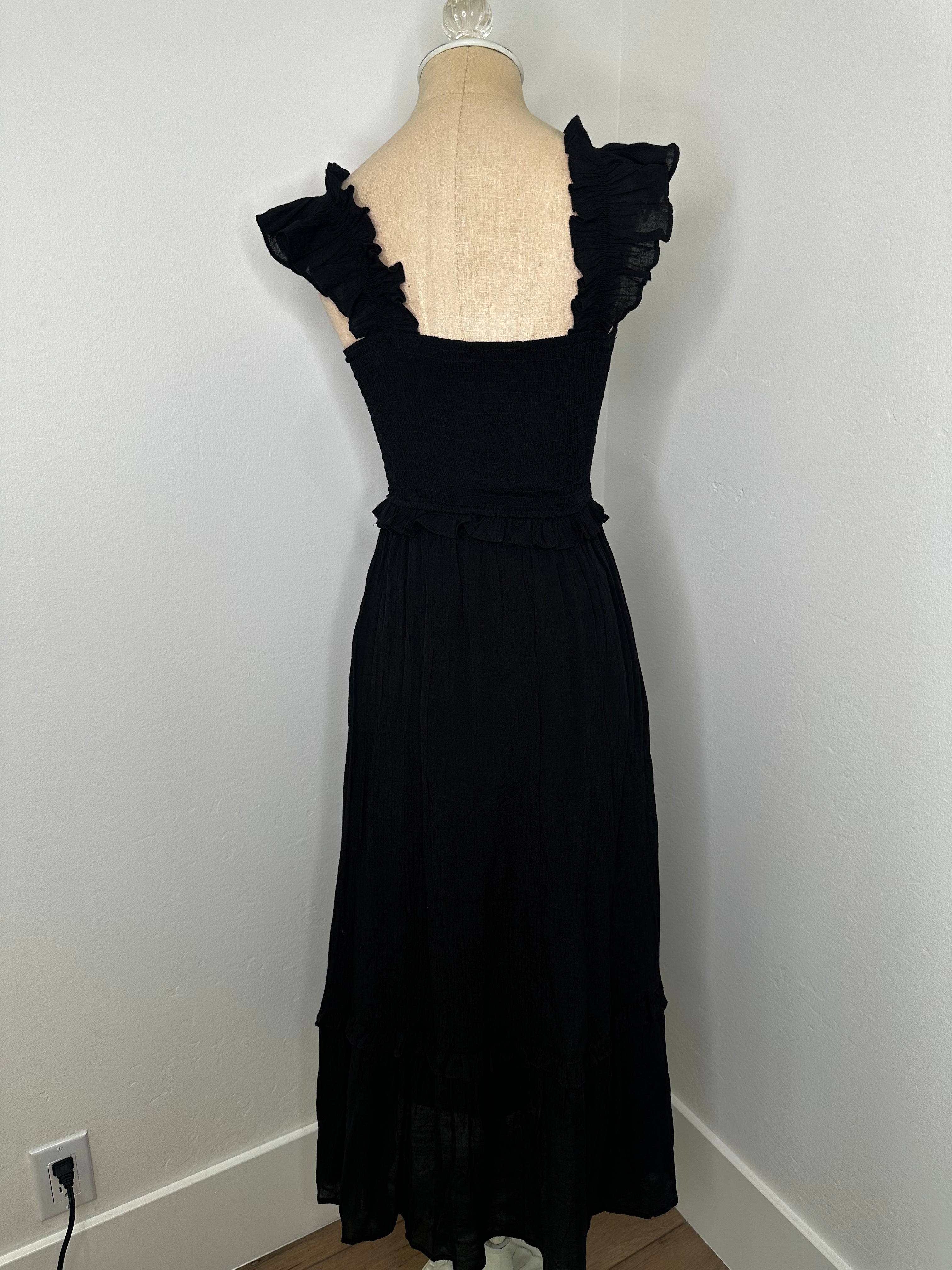 Black Maxi Dress Ankle Length (Size Small)