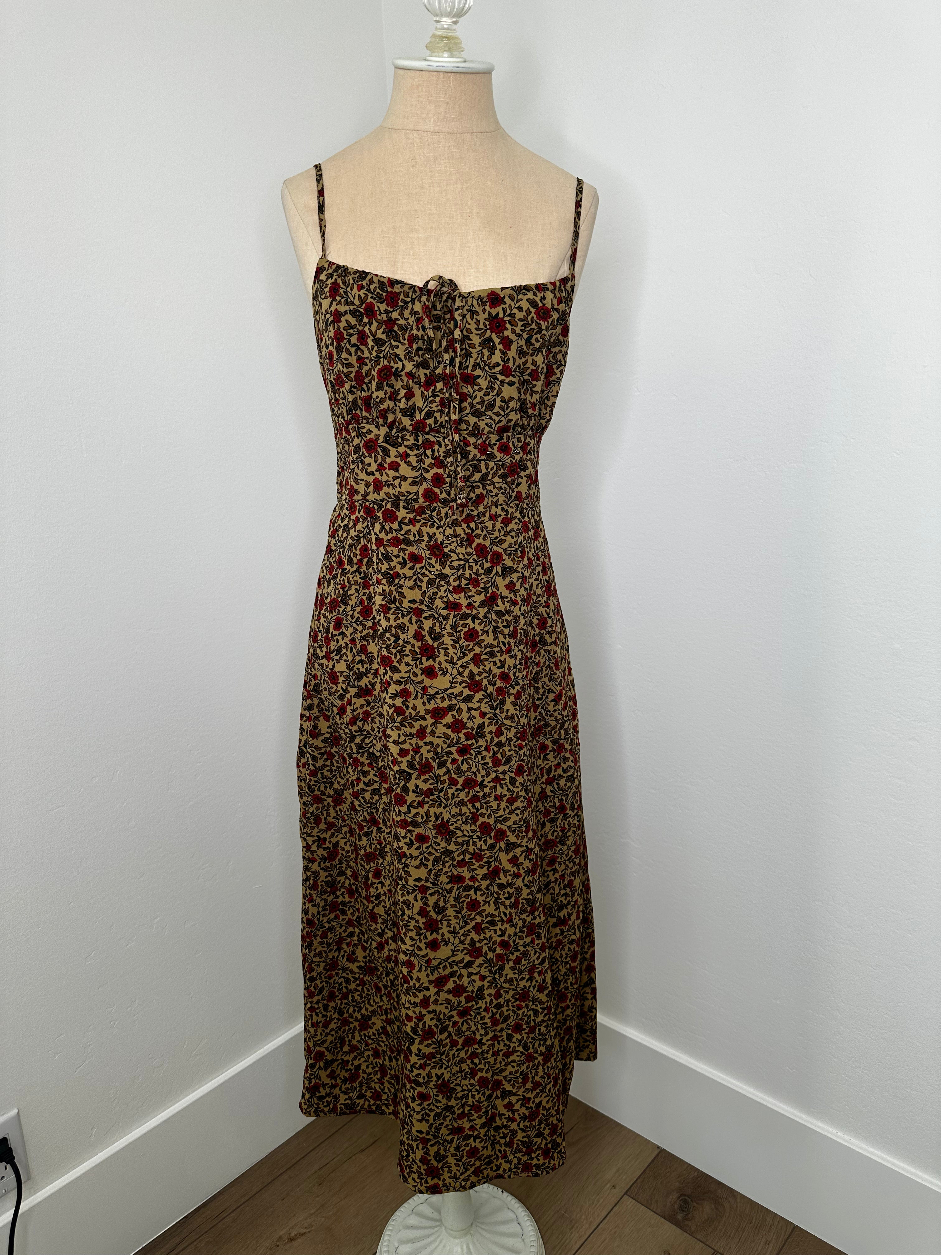 Floral Summer Maxi Dress (Size Small)