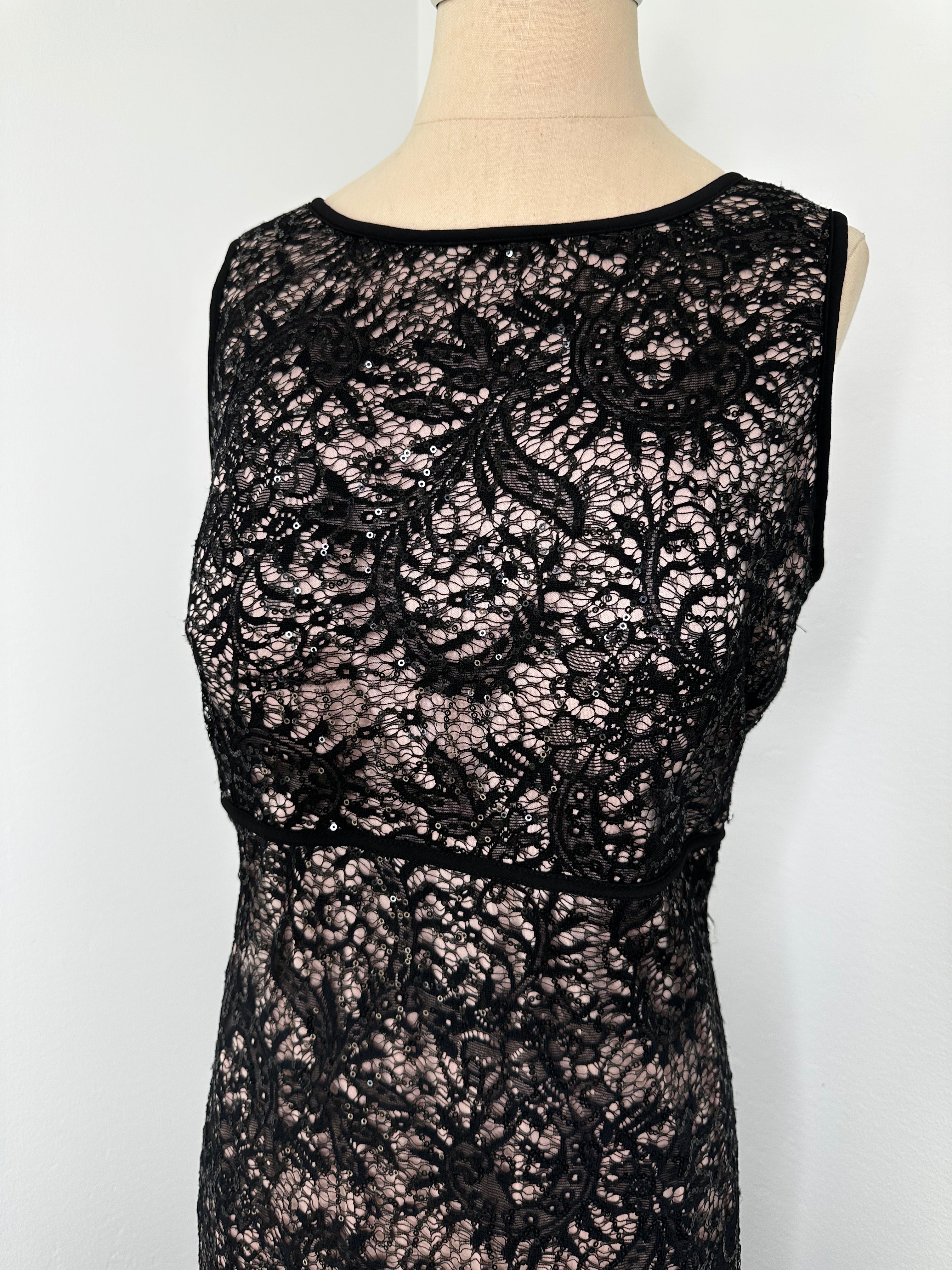 formal Black Lace Dress (Size 14)