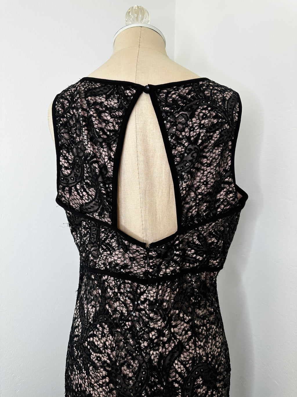 formal Black Lace Dress (Size 14)