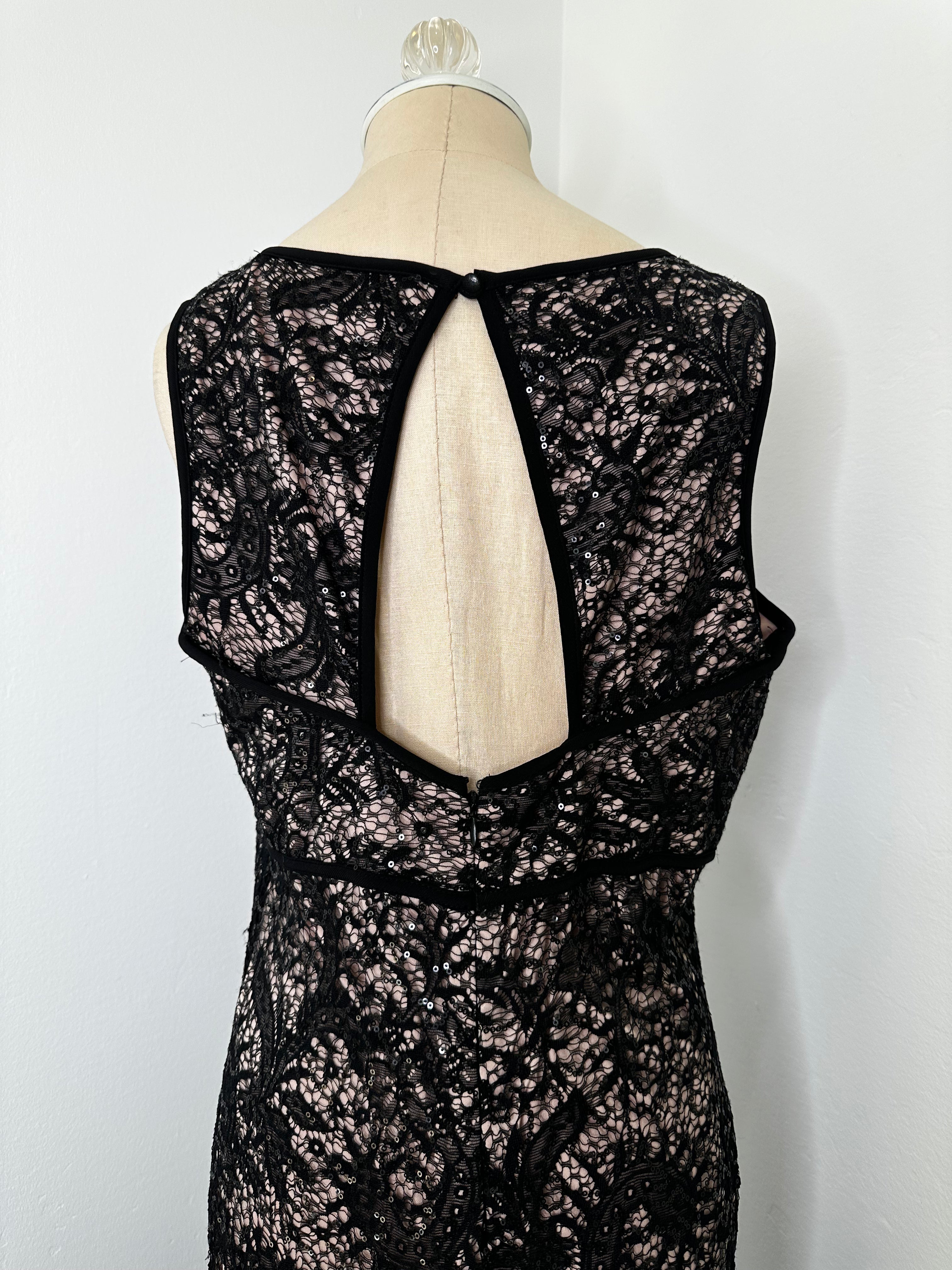 formal Black Lace Dress (Size 14)