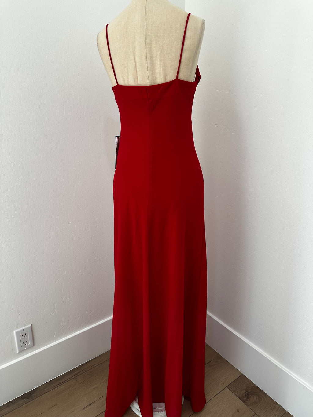 formal Red Maxi Dress (Size 10 large)