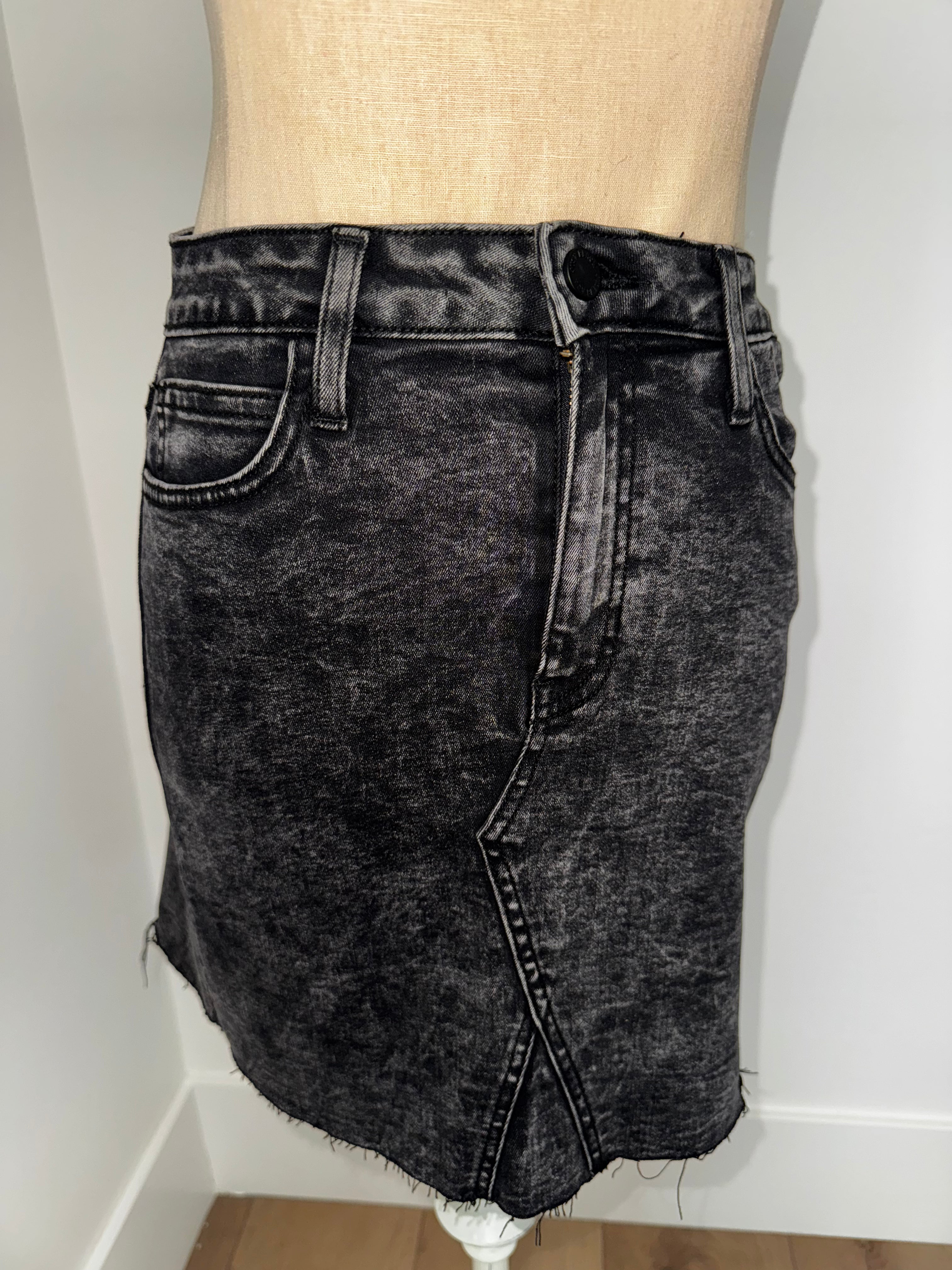 Black Jean Skirt (Size: XS but VERY Stretchy)