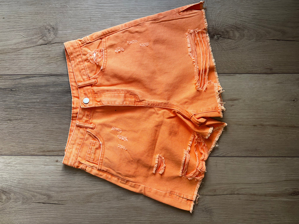 Orange Jean Shorts (Size 27 - 4 or 5)