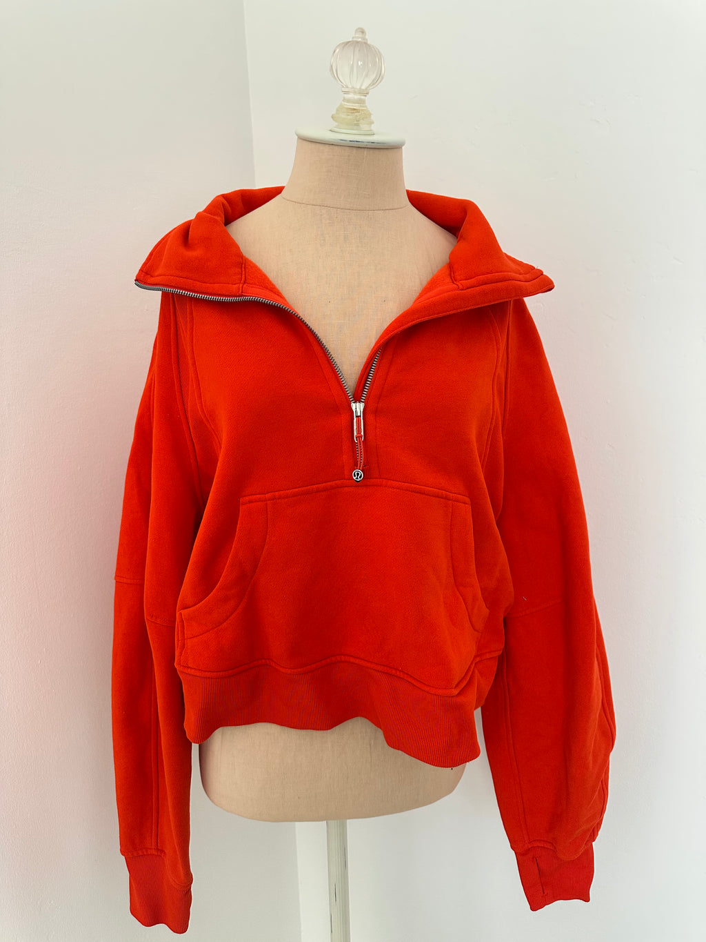 Lululemon Orange Quarter Zip UP (Size medium/large)