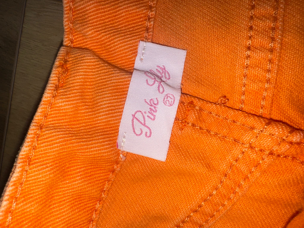 Orange Jean Shorts (Size 27 - 4 or 5)