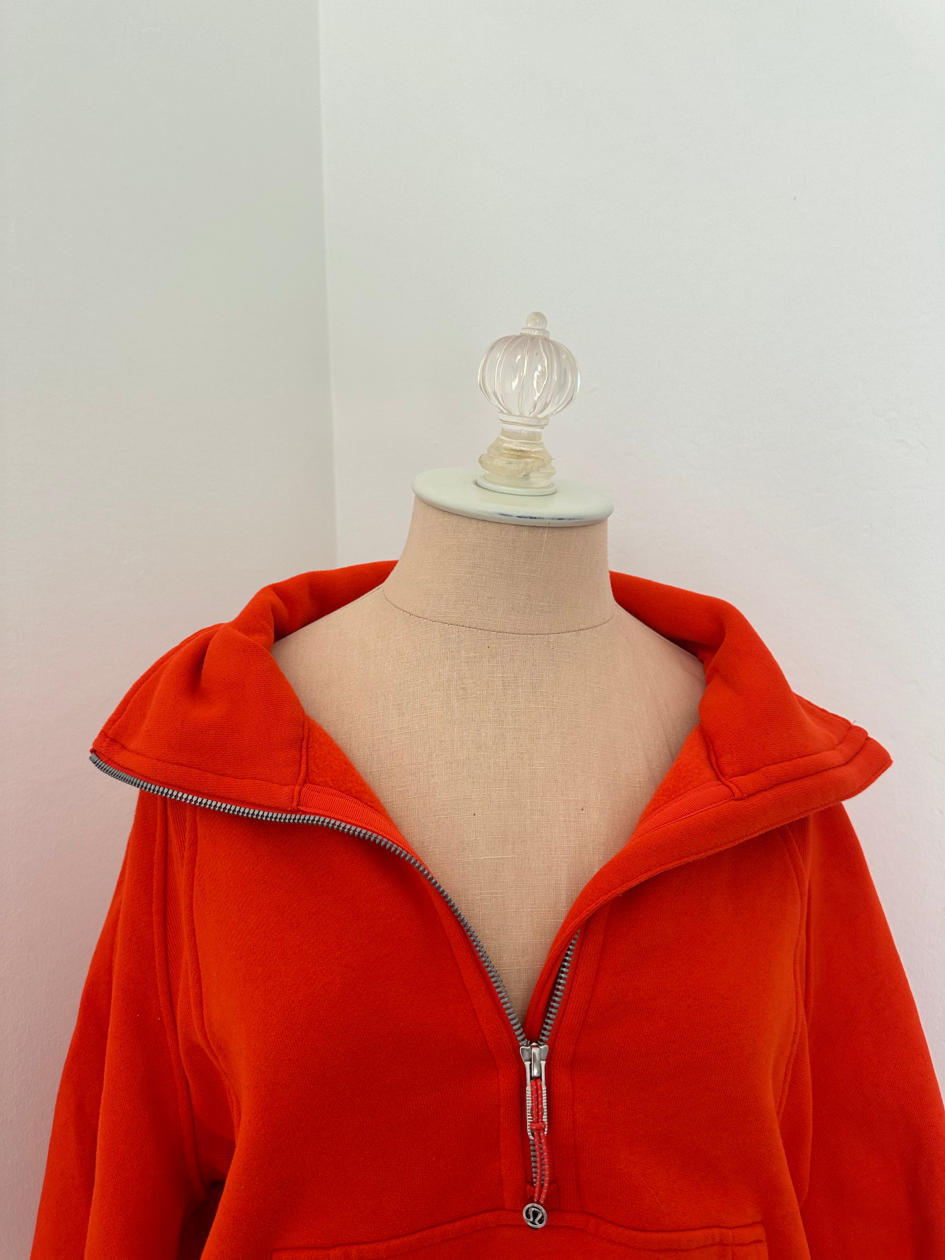 Lululemon Orange Quarter Zip UP (Size medium/large)
