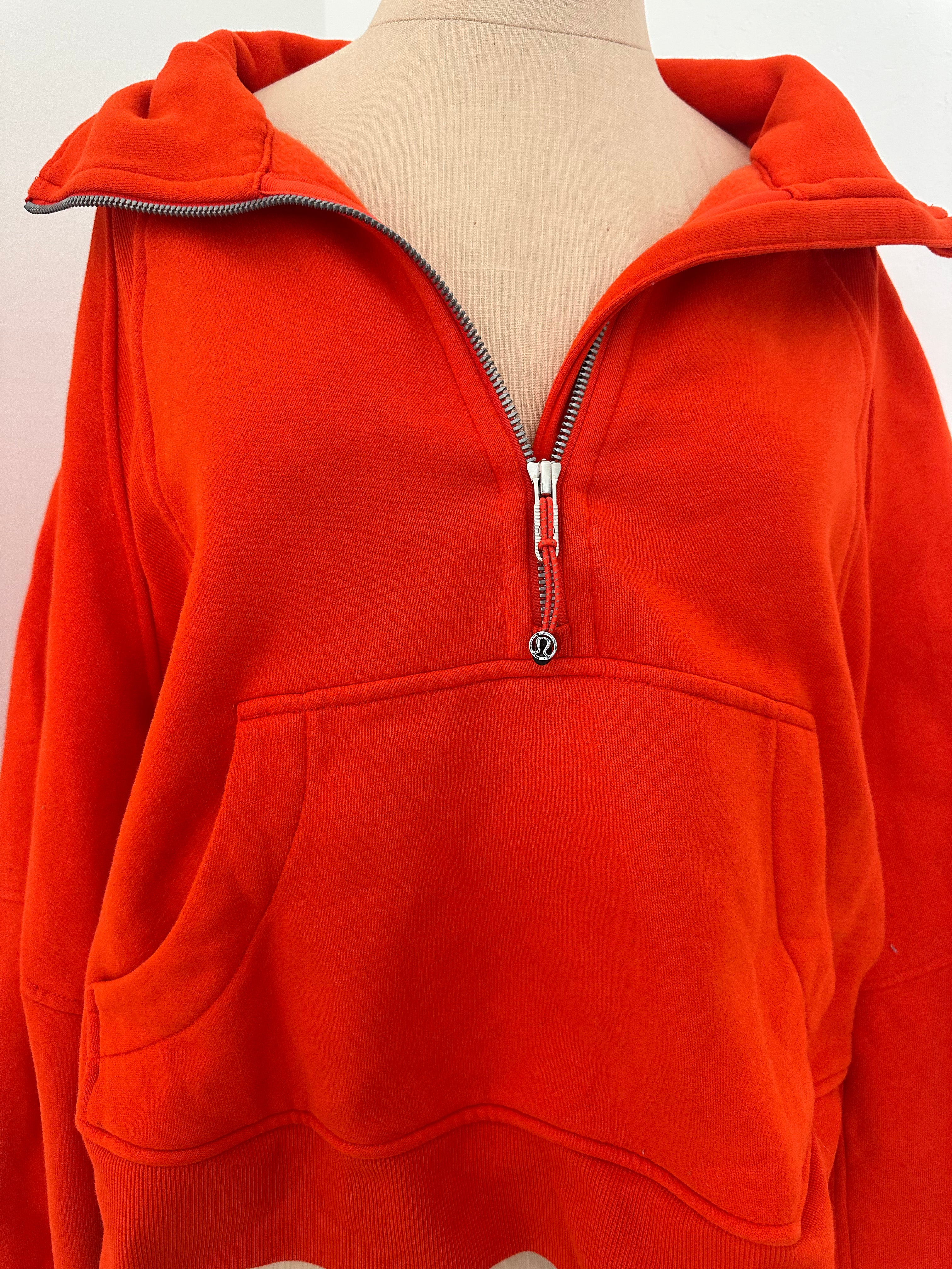 Lululemon Orange Quarter Zip UP (Size medium/large)
