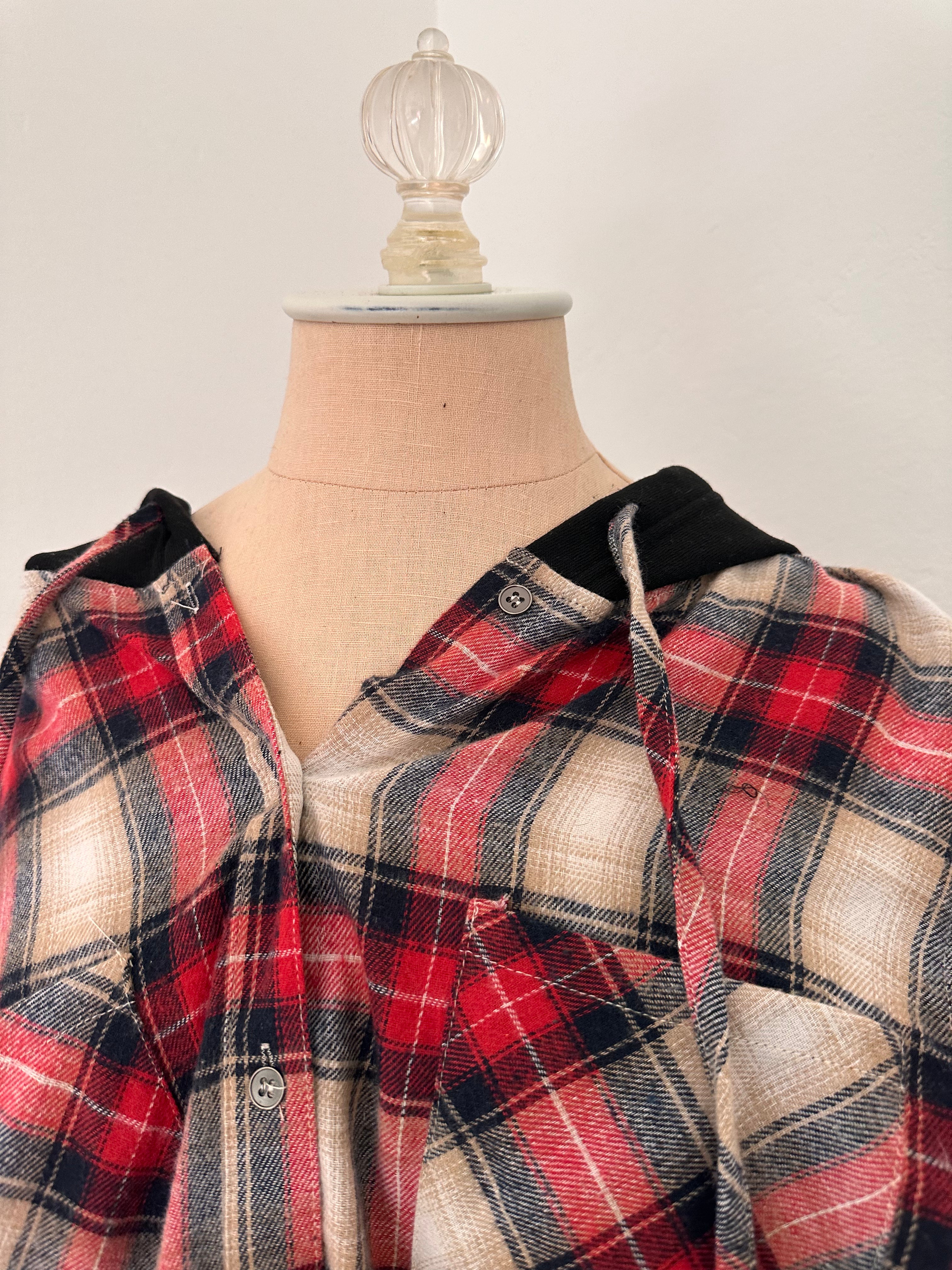 Red Flannel Hoodie (size small)