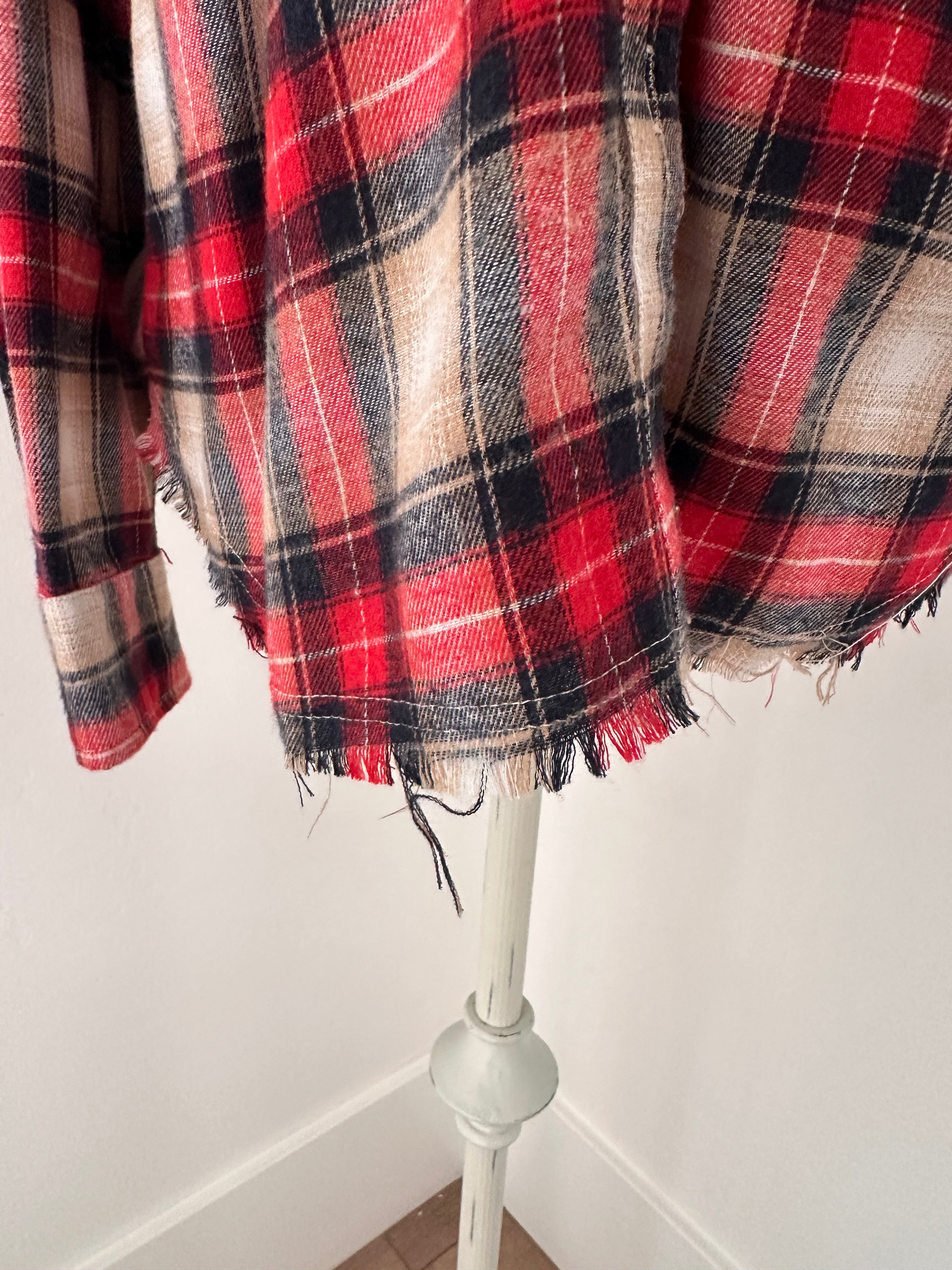 Red Flannel Hoodie (size small)