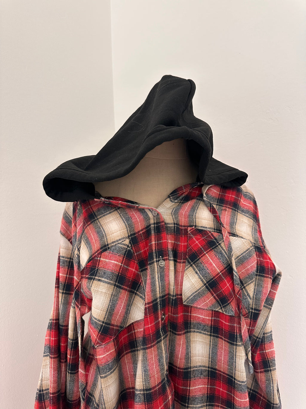Red Flannel Hoodie (size small)