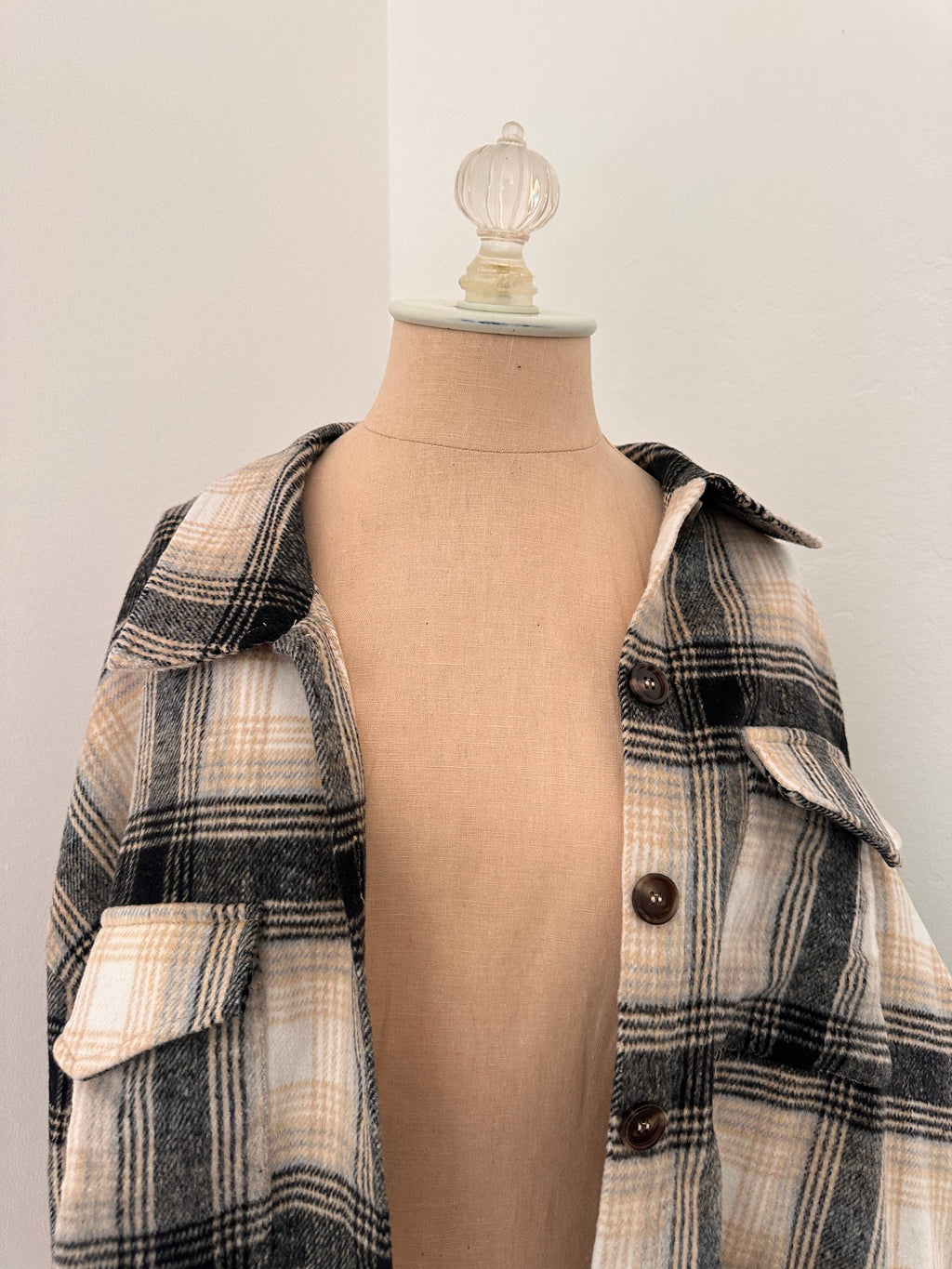 Plaid Pink Lily Flannel (Size Medium)