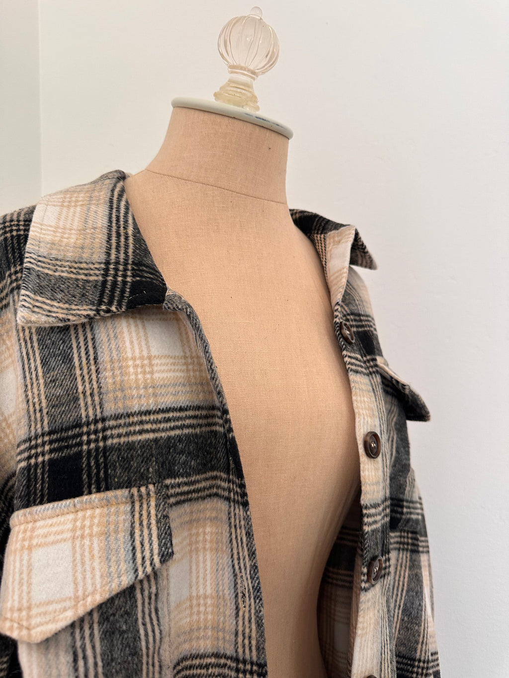 Plaid Pink Lily Flannel (Size Medium)