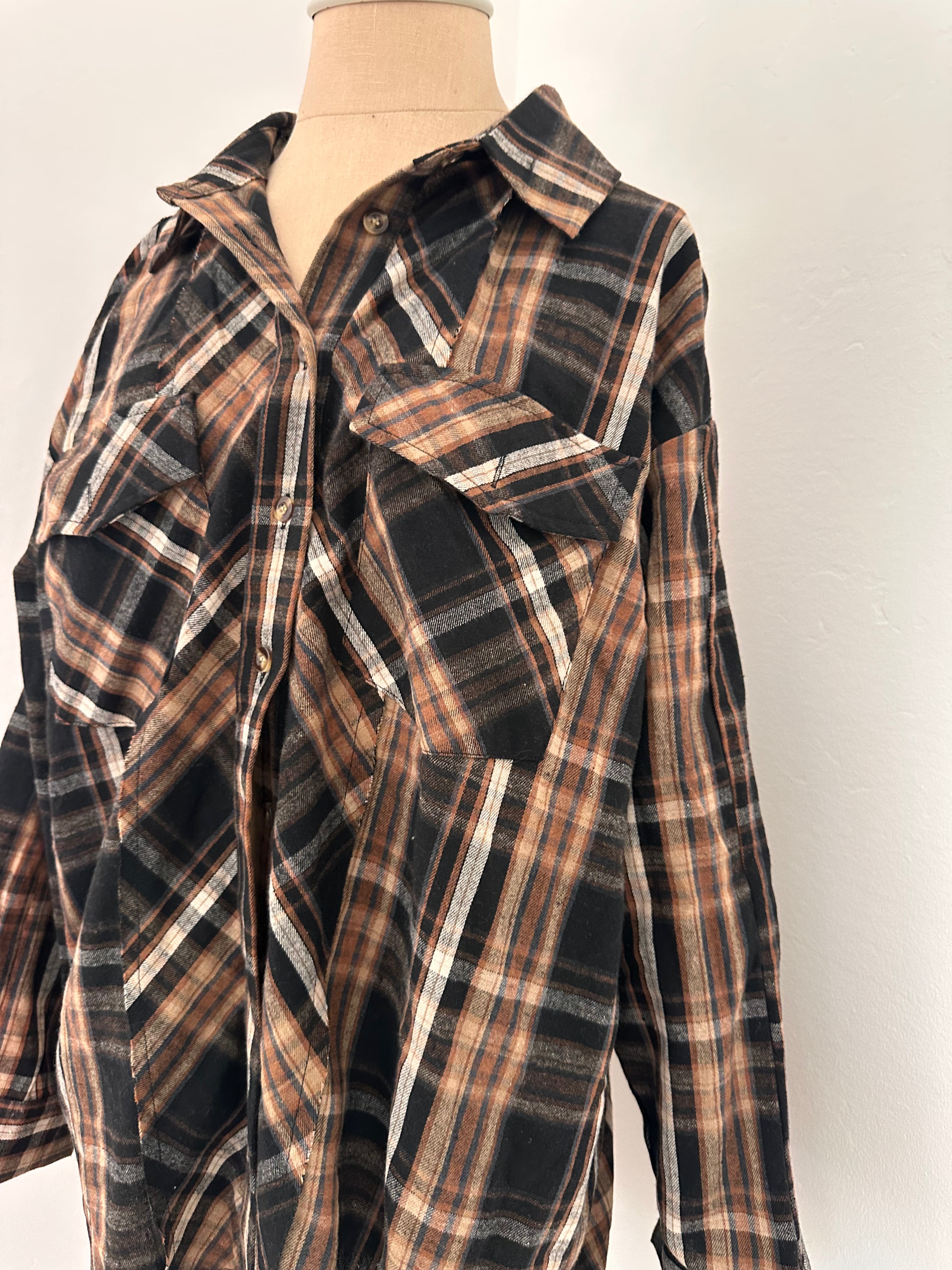 Plaid Flannel Button Up (SIze Medium)