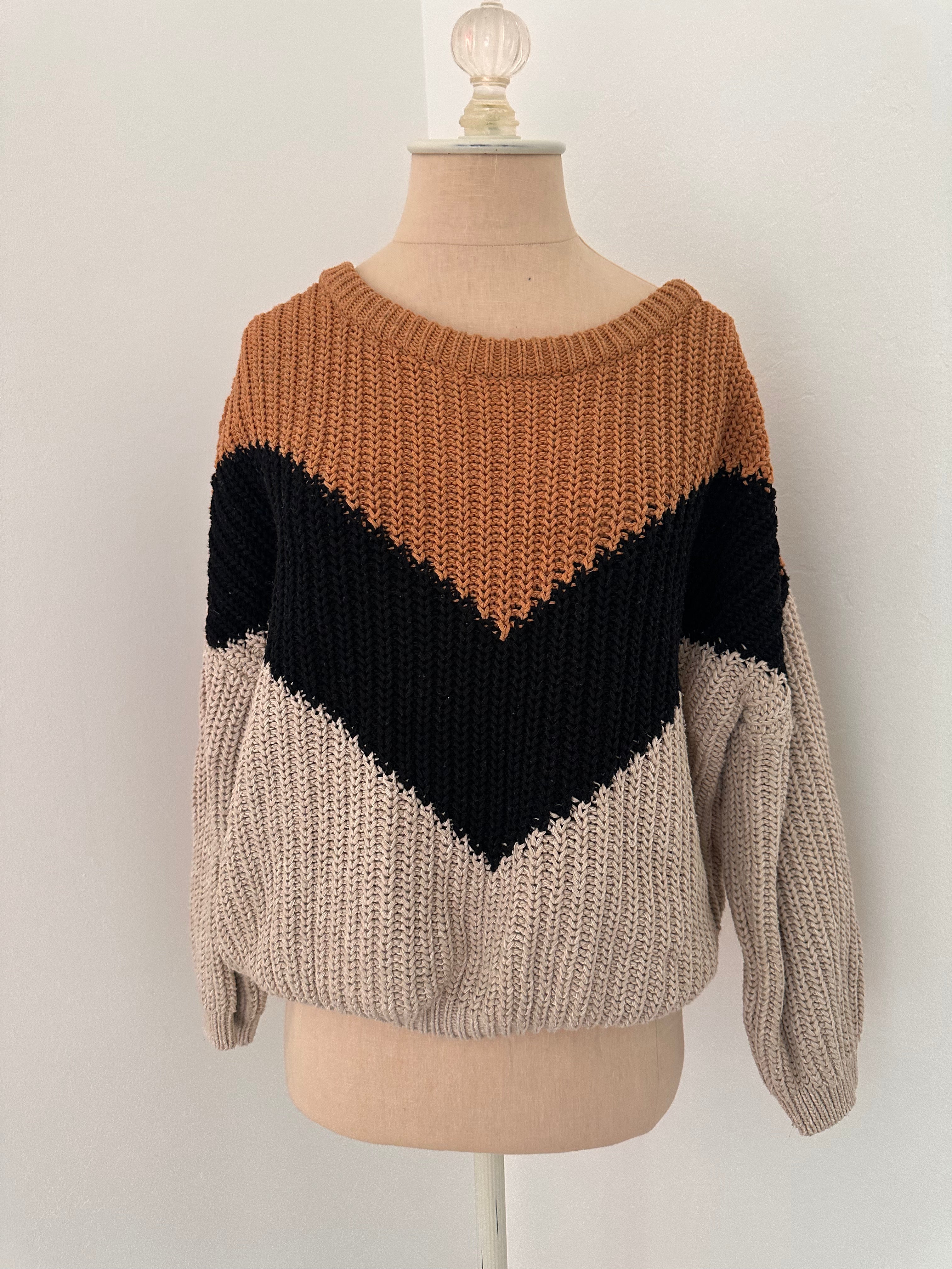 Tricolor Sweater (Size Medium)
