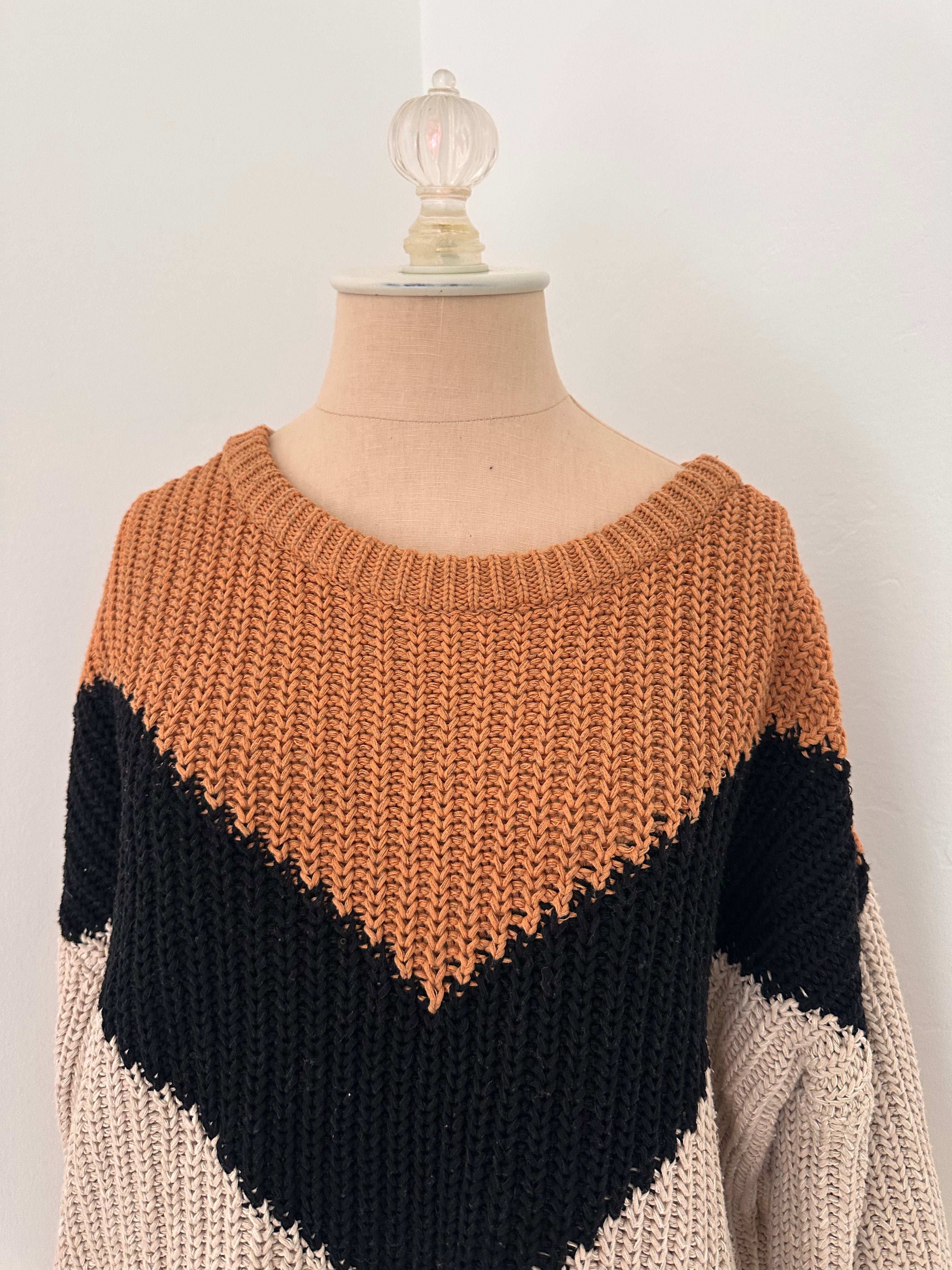 Tricolor Sweater (Size Medium)