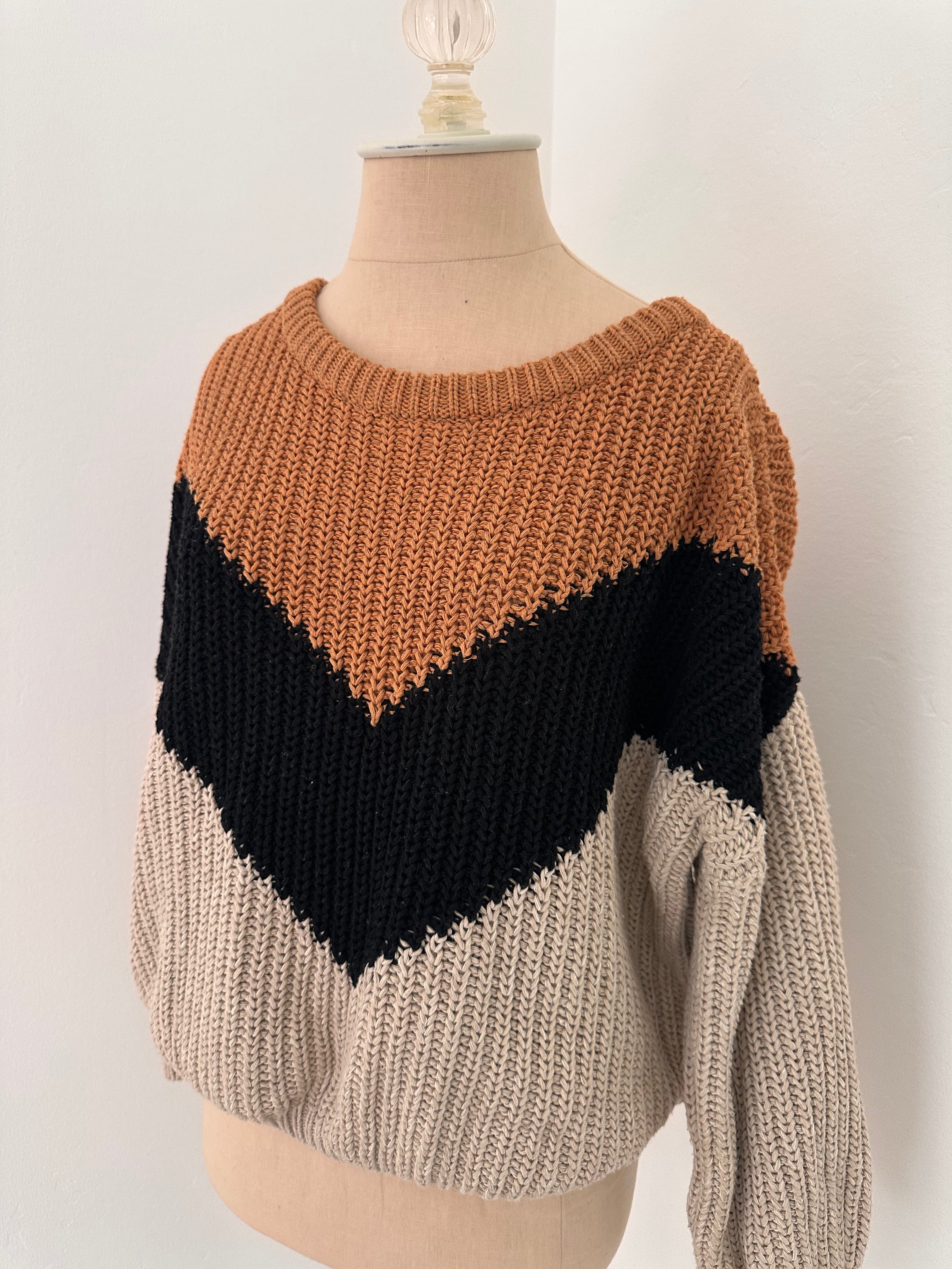 Tricolor Sweater (Size Medium)