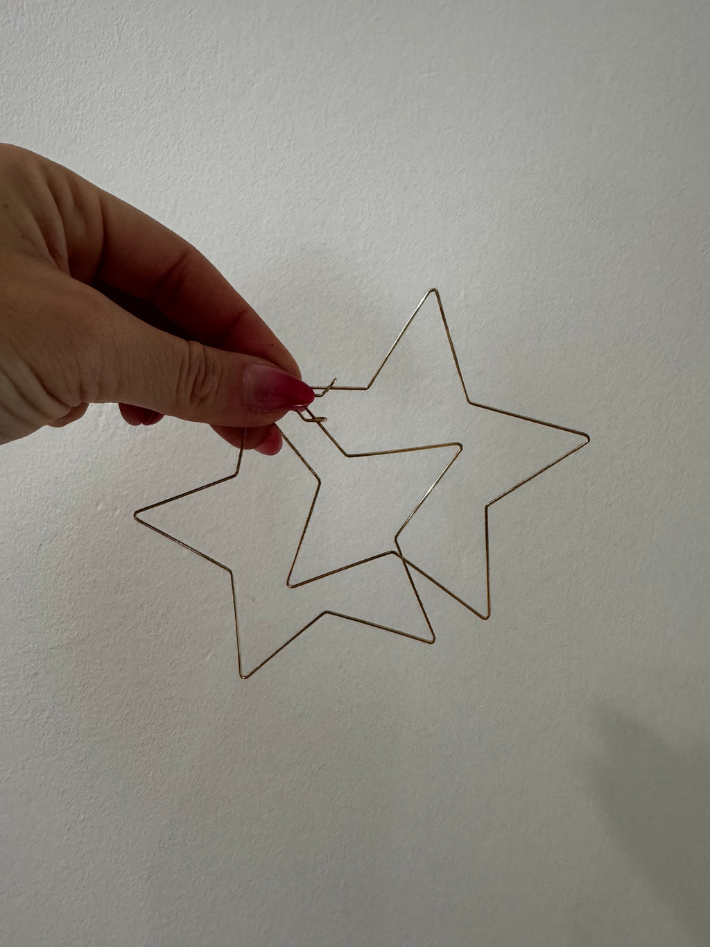 VERY Thin Gold Star Earrings