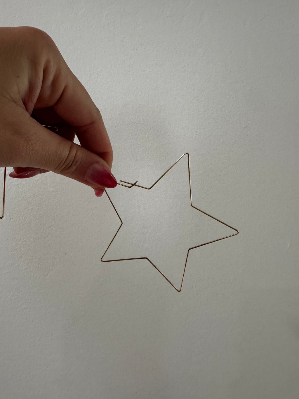 VERY Thin Gold Star Earrings