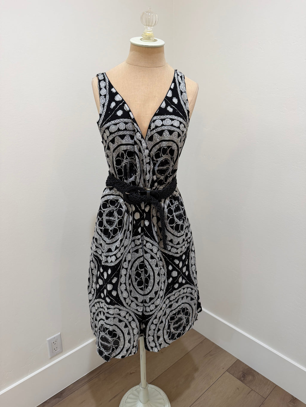 printed midi dress (size 8)