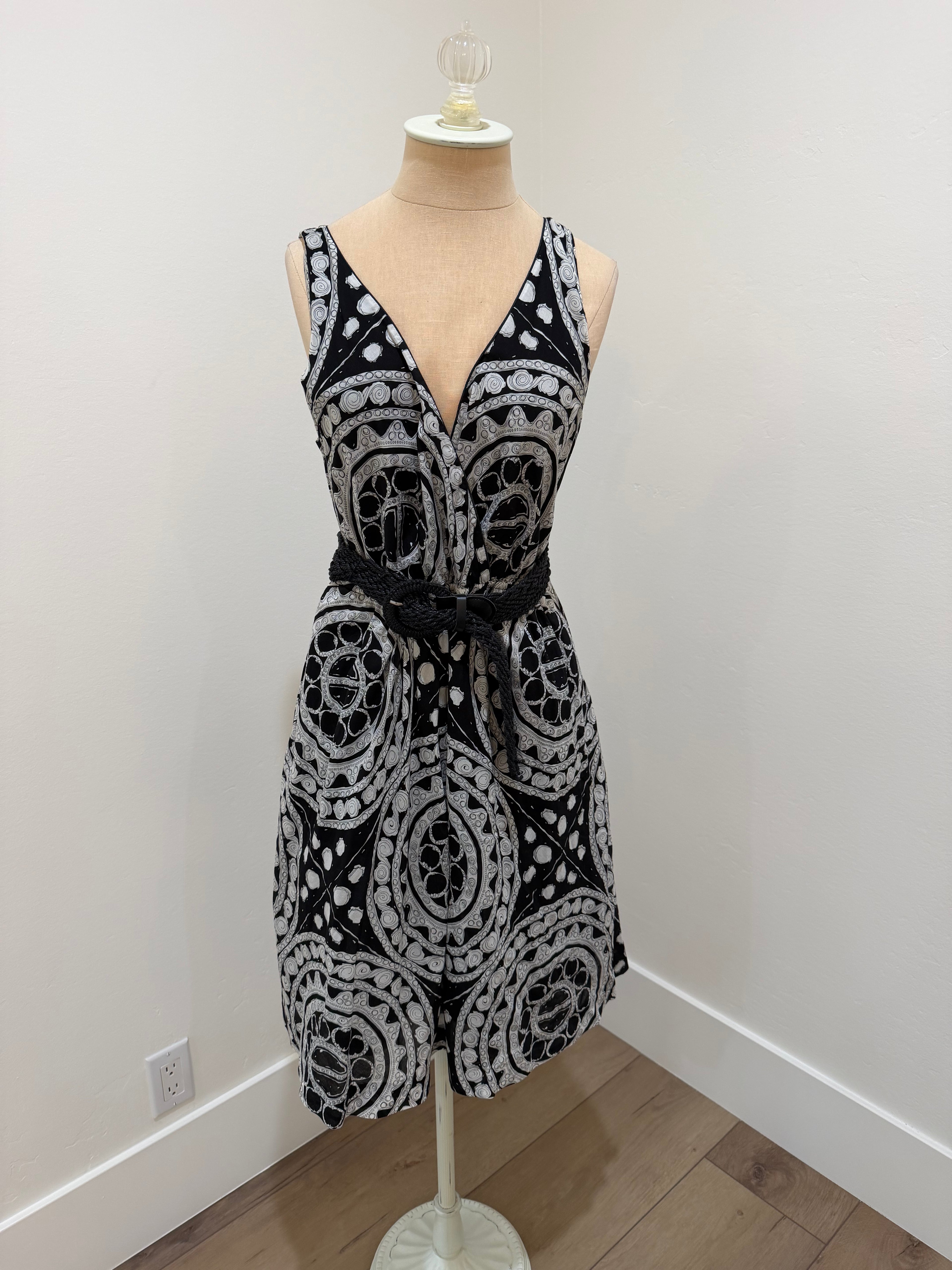 printed midi dress (size 8)