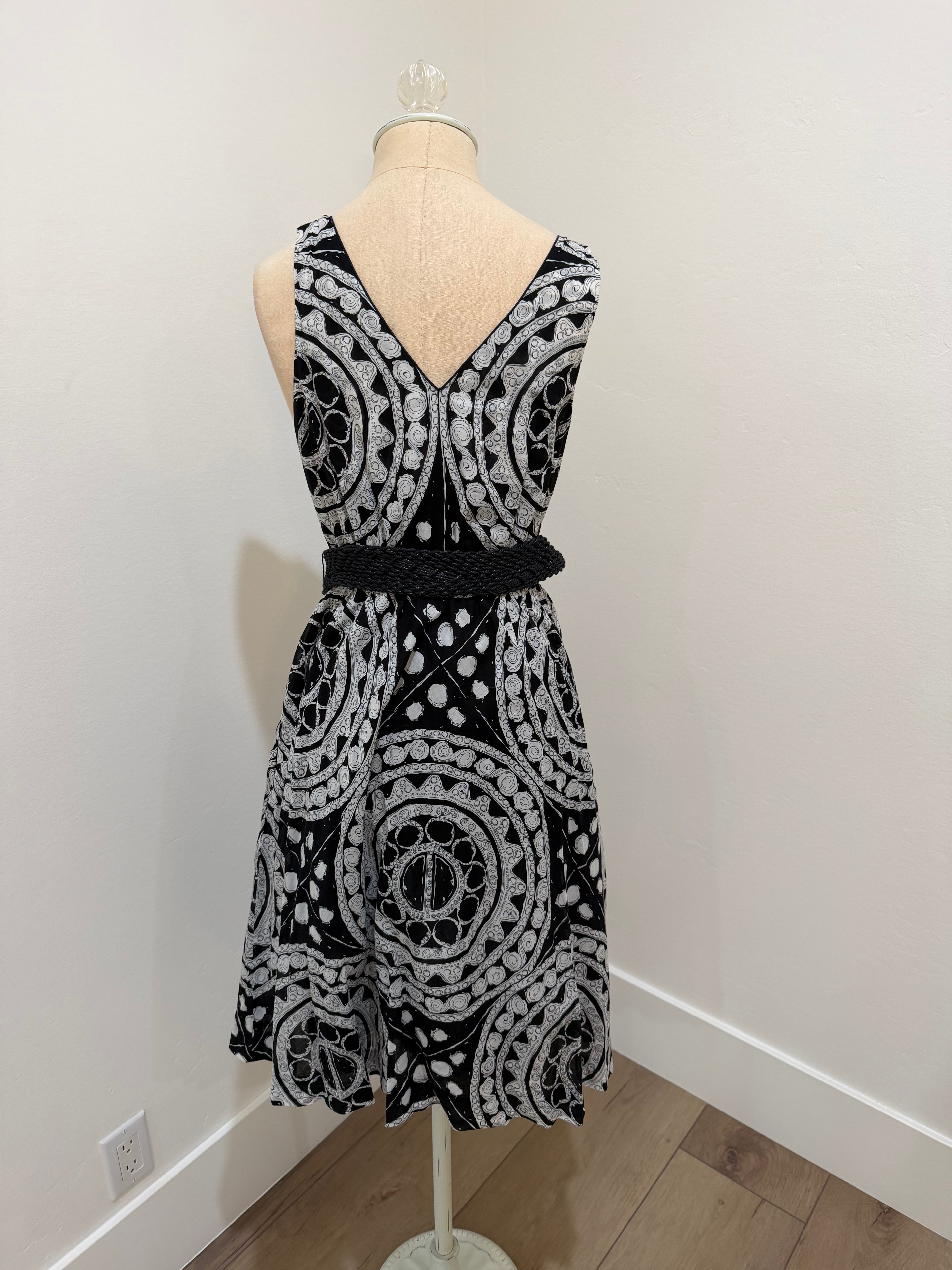 printed midi dress (size 8)