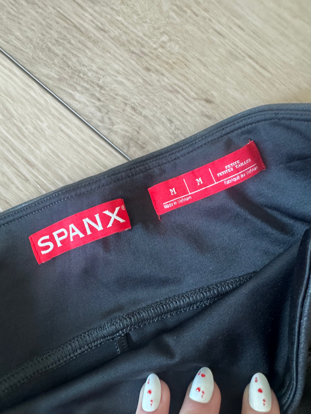 Faux-Leather Spanx Leggings (Size: Medium/Petite)