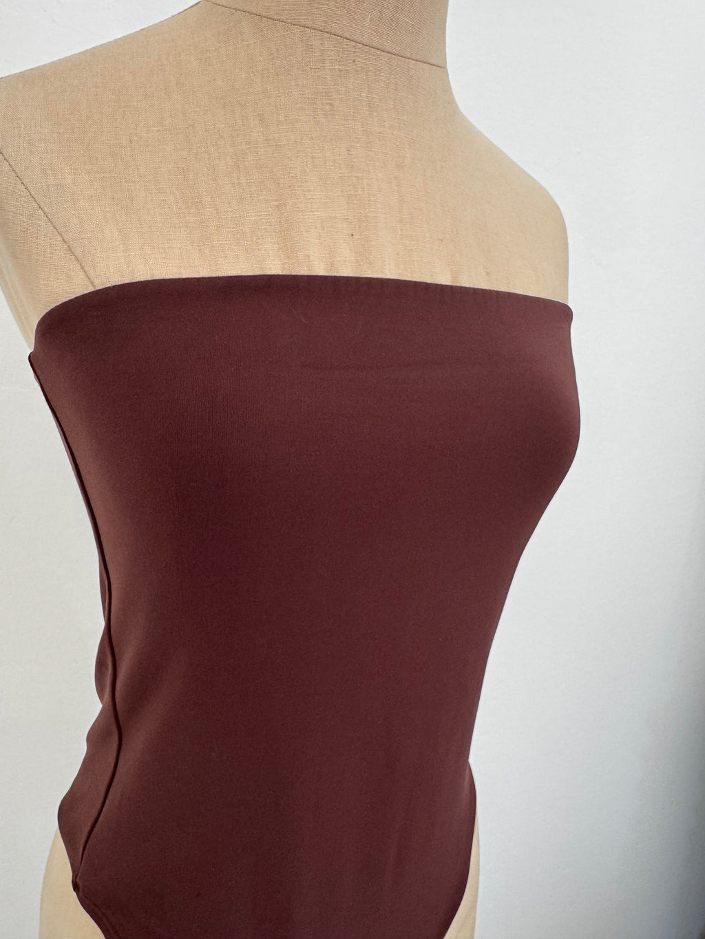 Deep Red/Purple Strapless Bodysuit