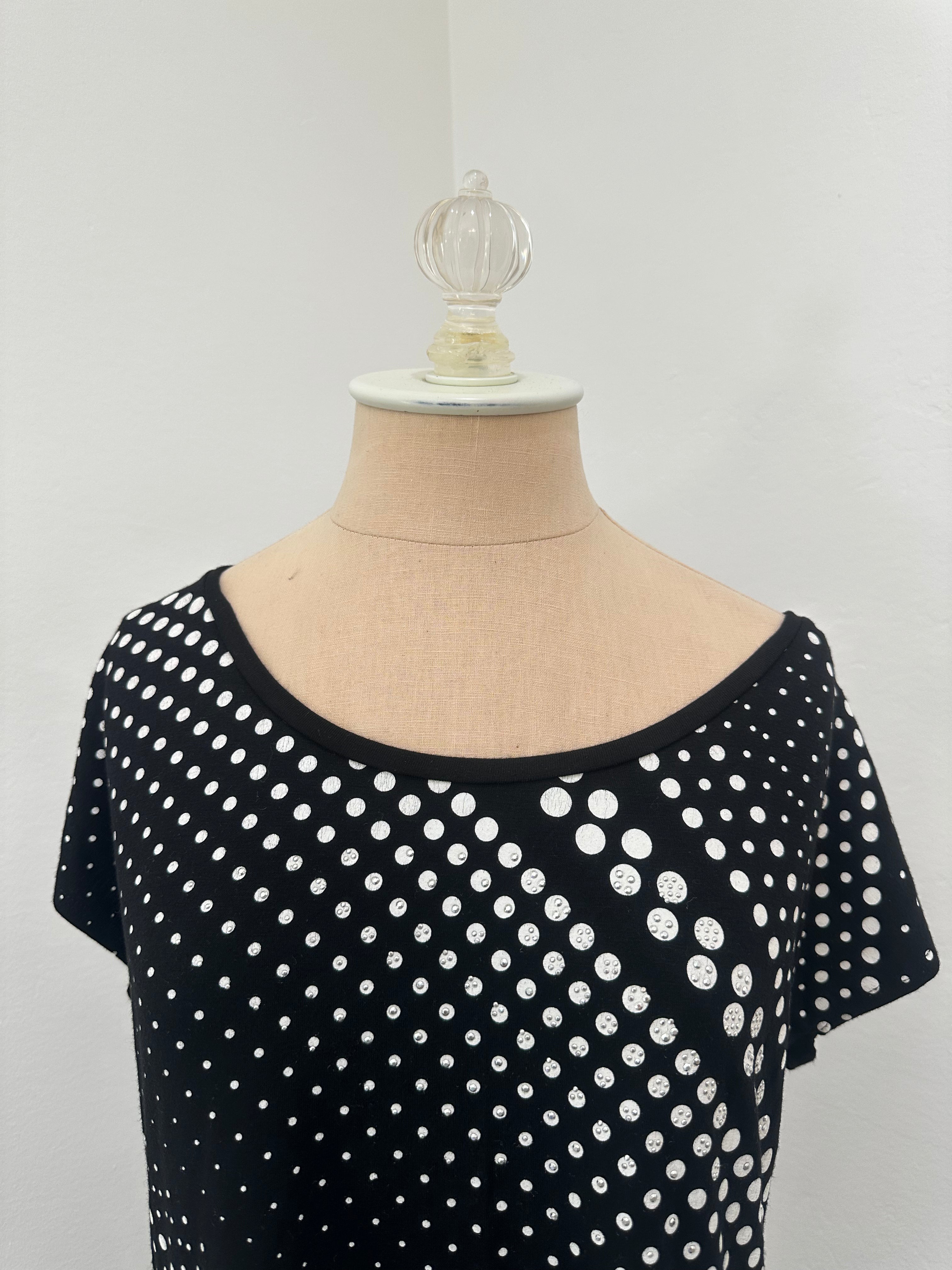 Black and White Polka Dot Top New With Tag (SIze Medium)
