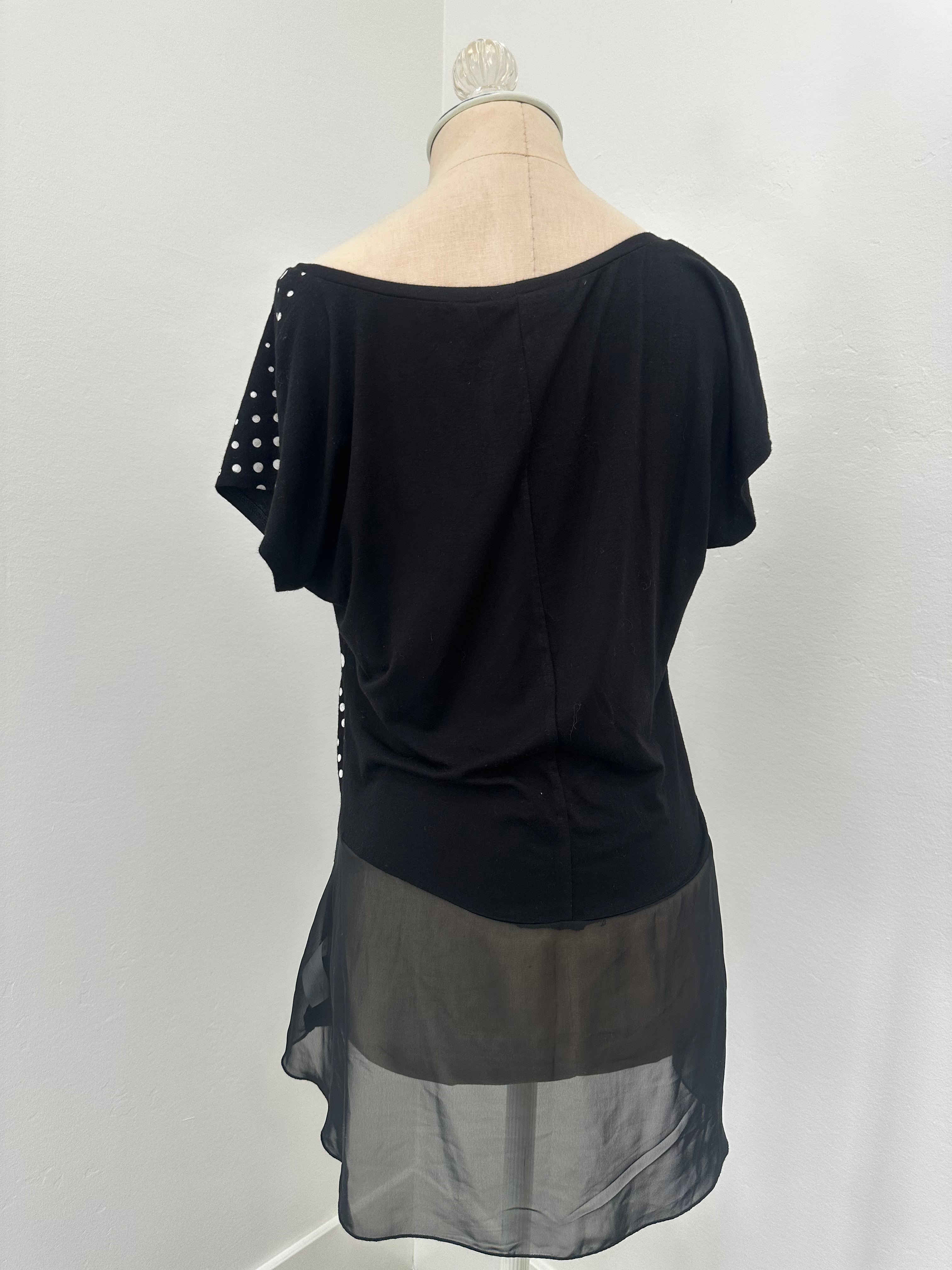 Black and White Polka Dot Top New With Tag (SIze Medium)