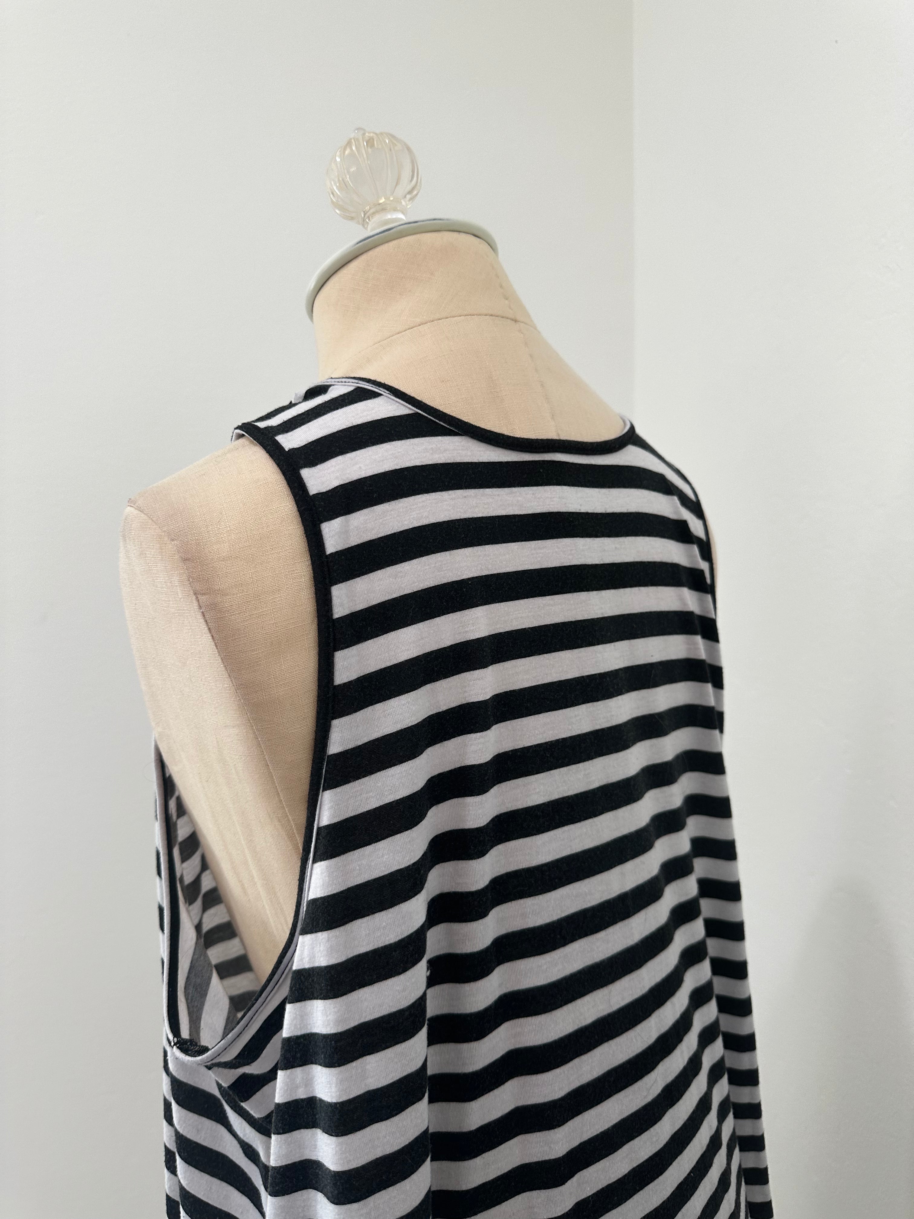 Black and Gray Midi Dress (Size XLarge)