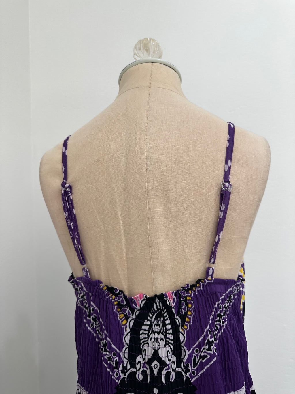 Purple Pattern Maxi Dress (Size Large)