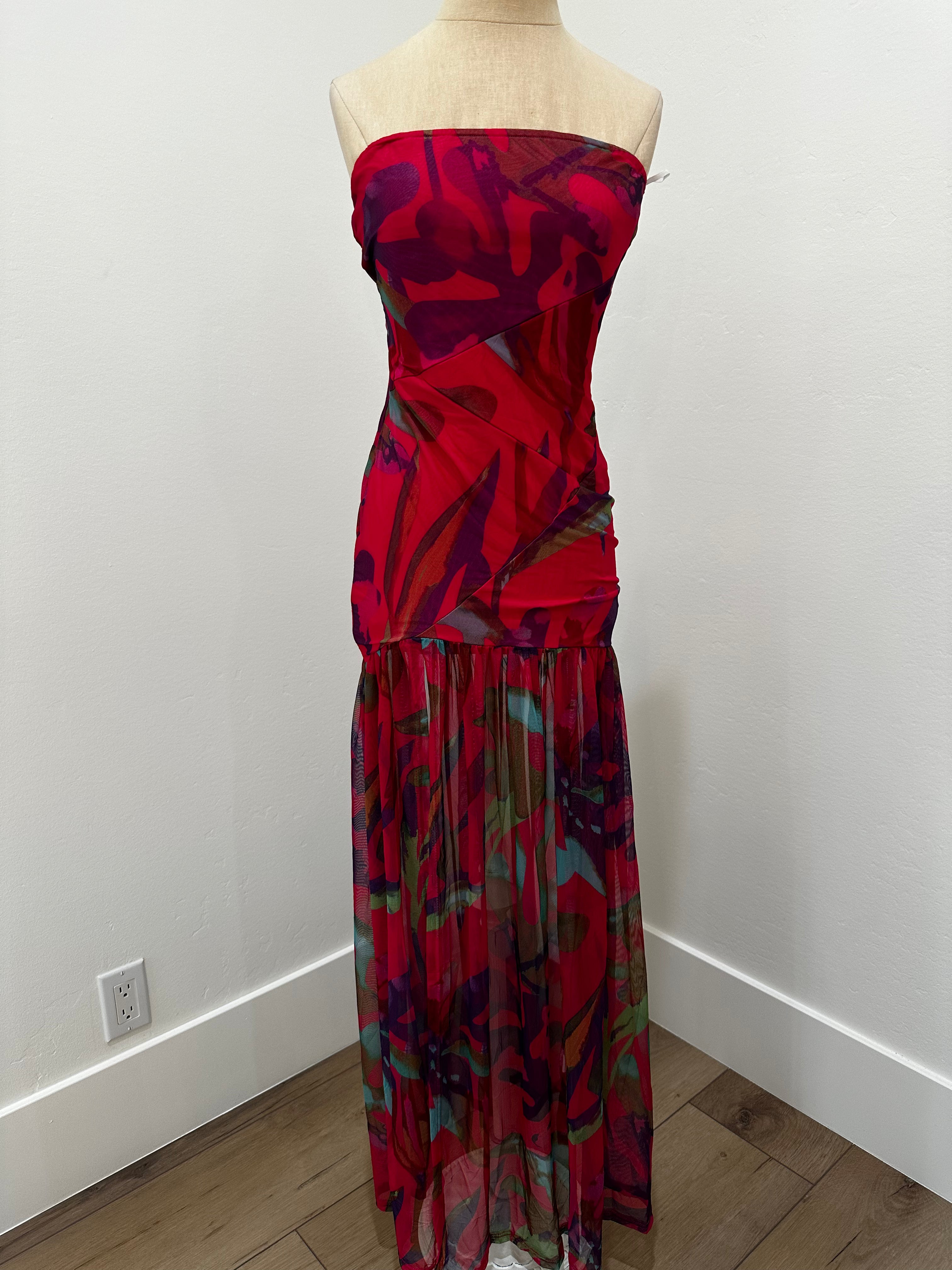 Pink Multicolor Dress (Size Small)