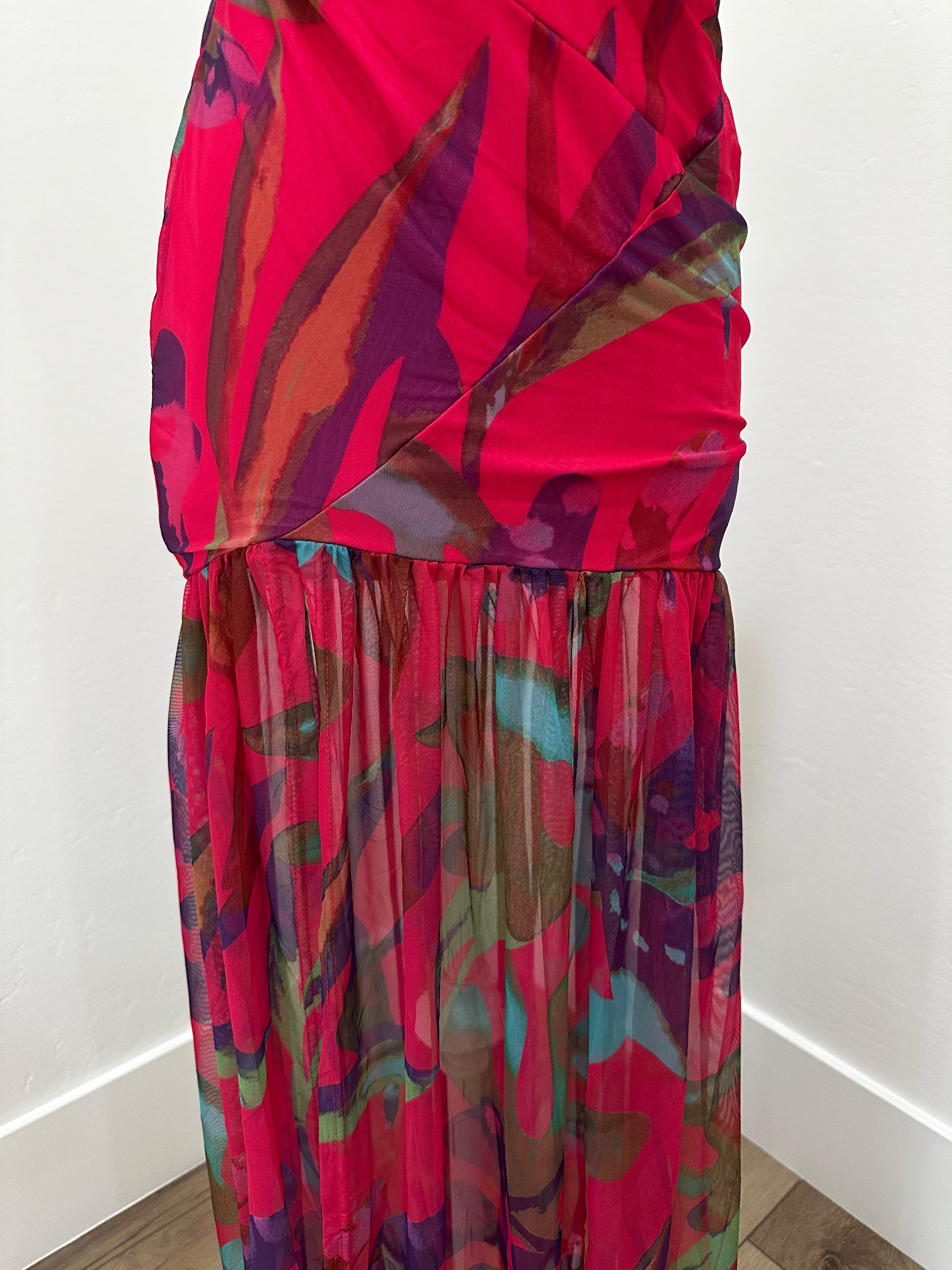 Pink Multicolor Dress (Size Small)