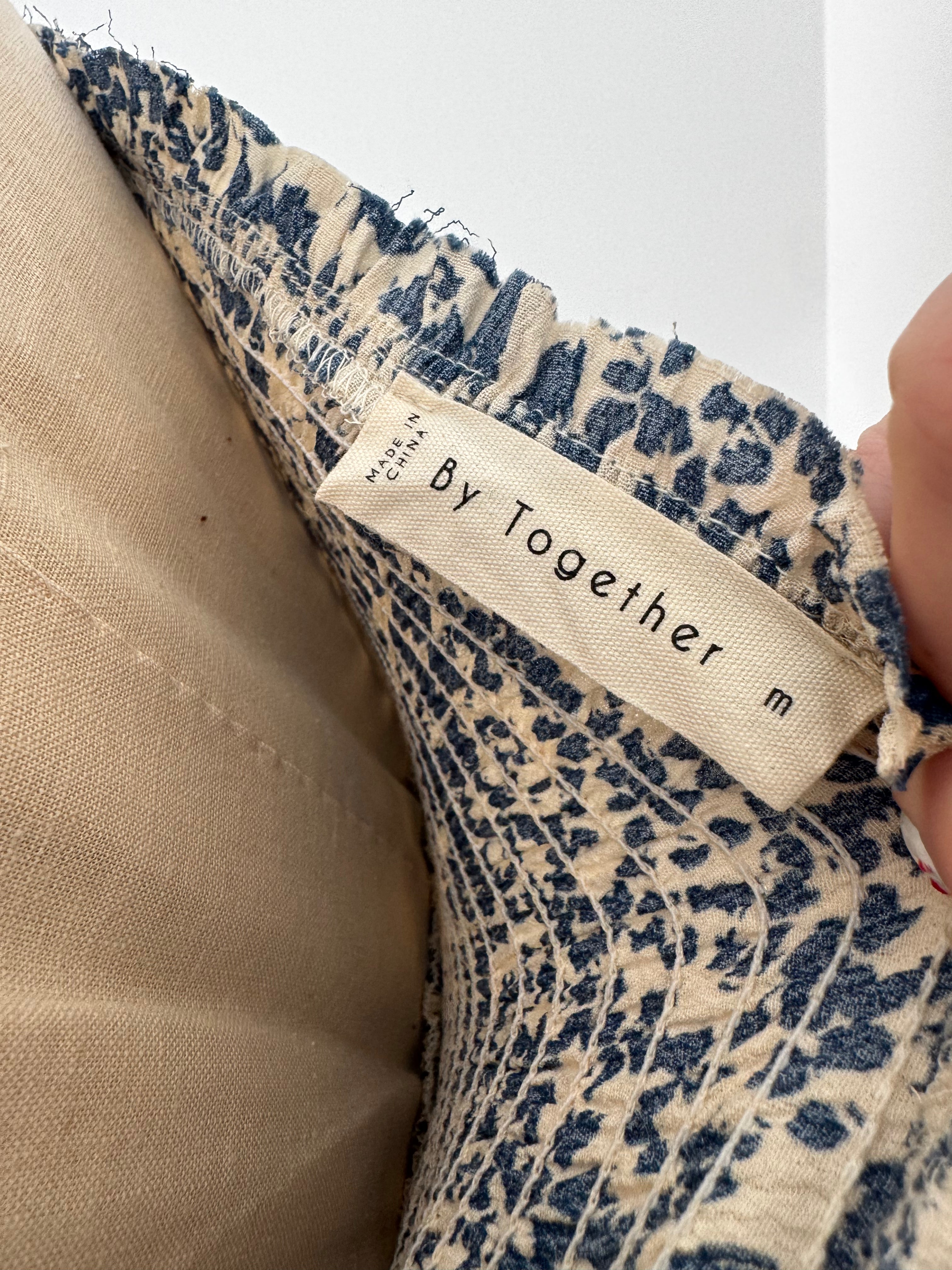 Strapless Blue Pattern Dress