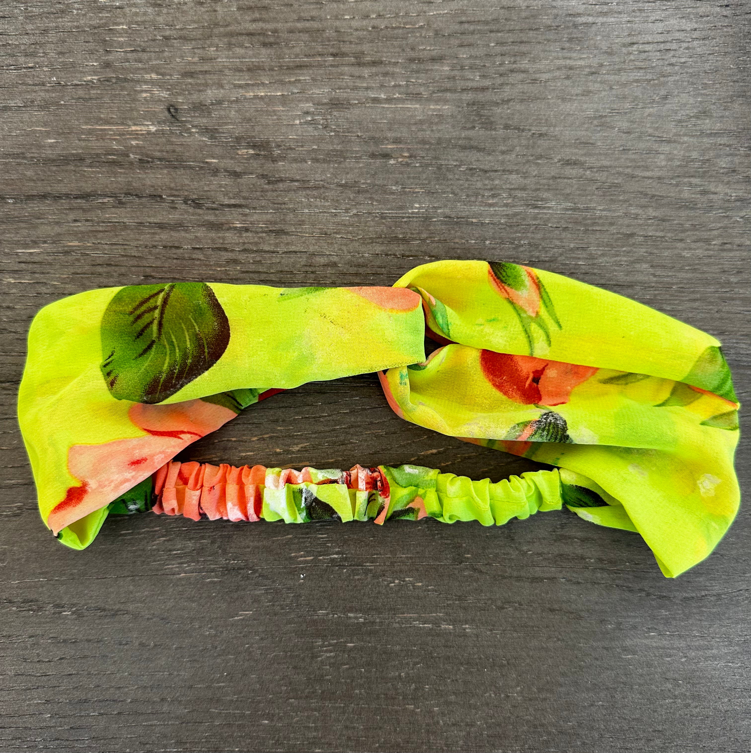 Green Floral Headband (o/s)