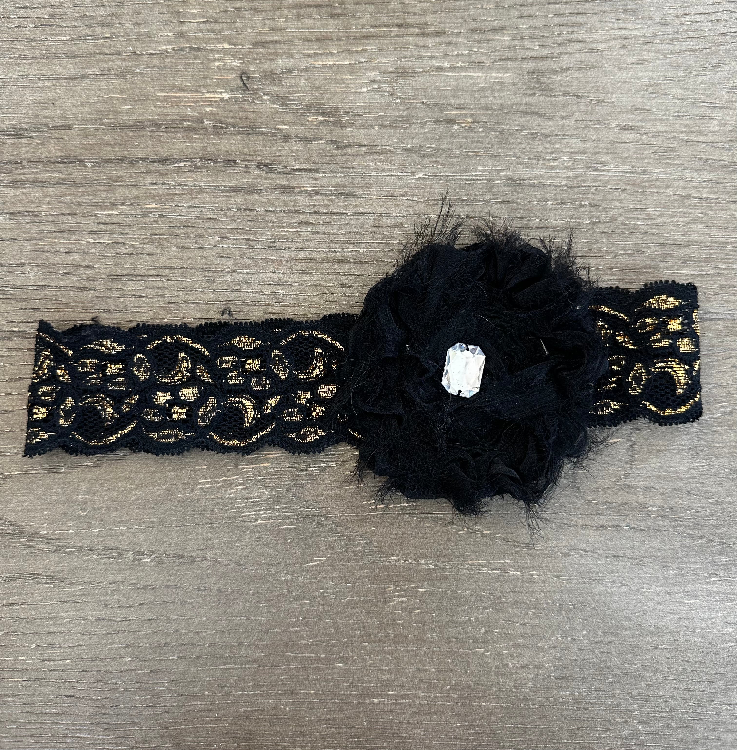 Black and Gold Headband