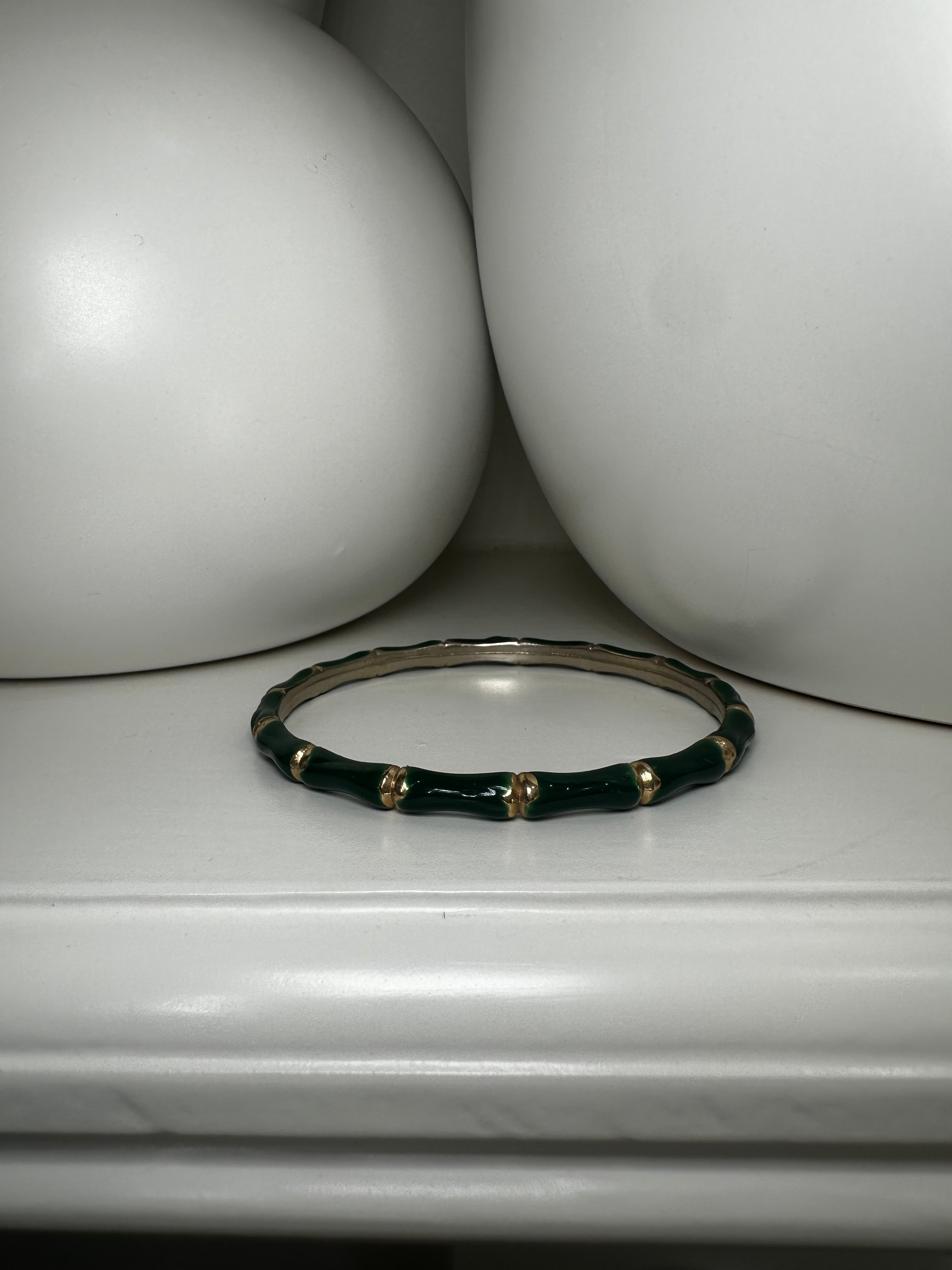 Green Bamboo Bangle