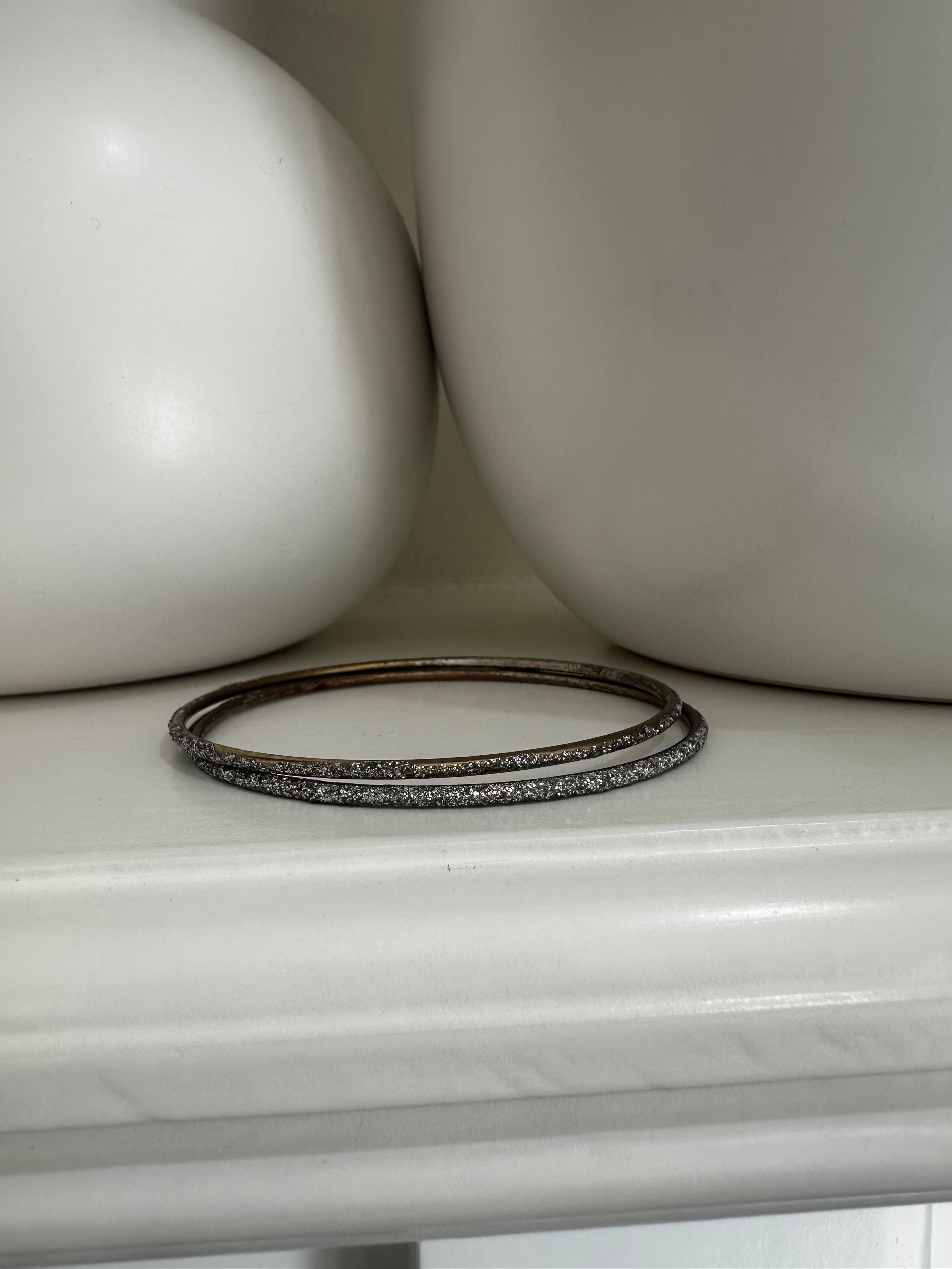 2 Glitter Bangle Set